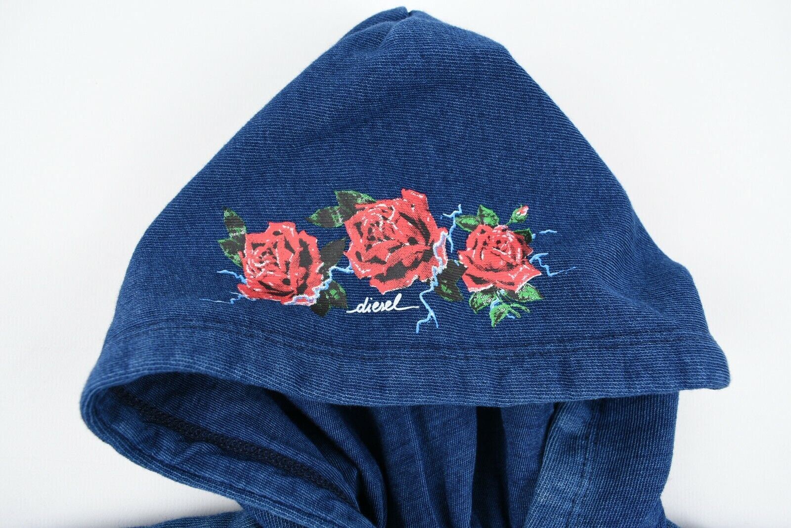 DIESEL Baby Girls' Hooded Cape, Denim Blue, size 6 months