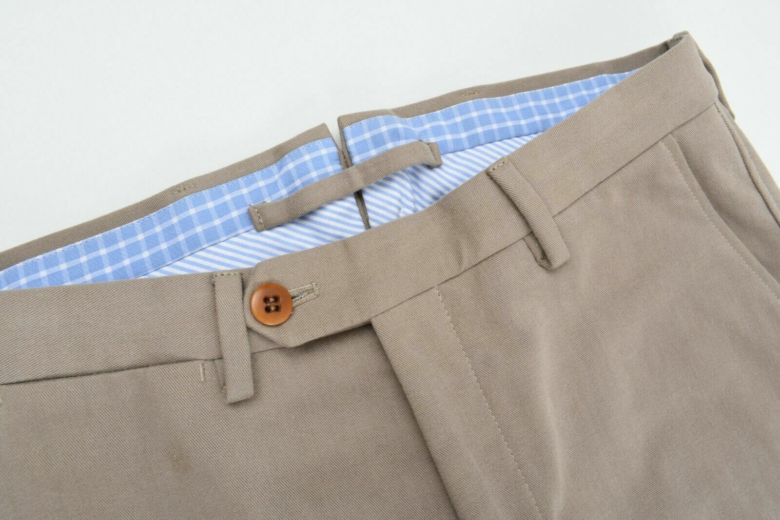 DUCA VISCONTI DI MODRONE Men's Classic Chino Trousers, Khaki, size W30 / IT 46