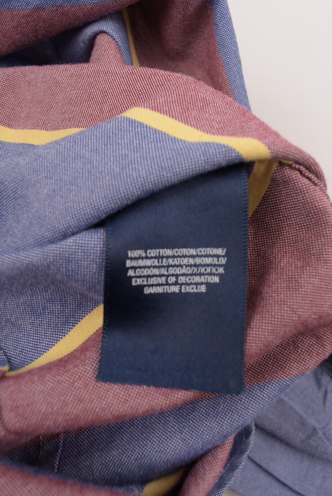 RALPH LAUREN Boys' Kids' Striped Shirt Top, Red/Blue, size 8 years