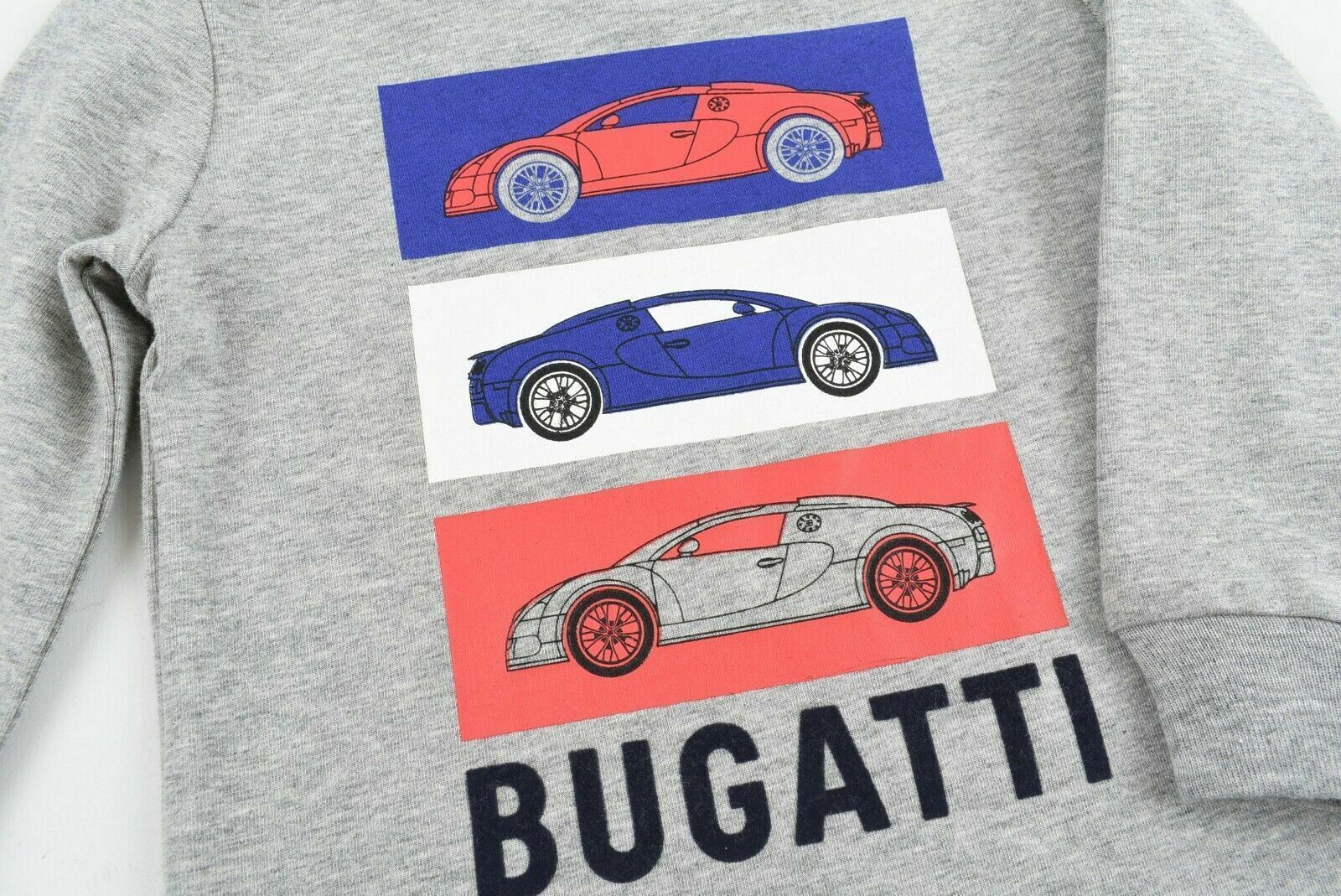 BUGGATI Baby Boys' Long Sleeve Top, Cars Print, Grey, 6 months