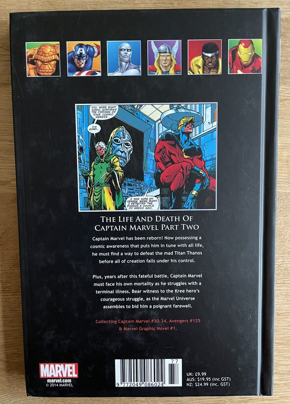 The Life & Death of Captain Marvel XXV Marvel Graphic Novel Hardback Like New