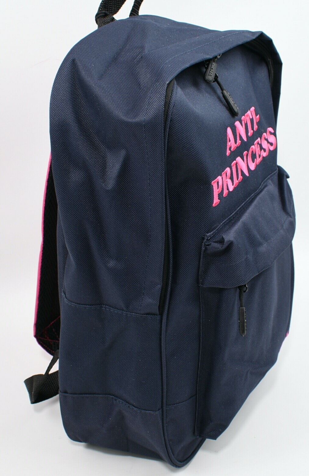 DIESEL Girls' Navy Blue & Pink Backpack, with Laptop Sleeve, 38 x 27 x 11 cm