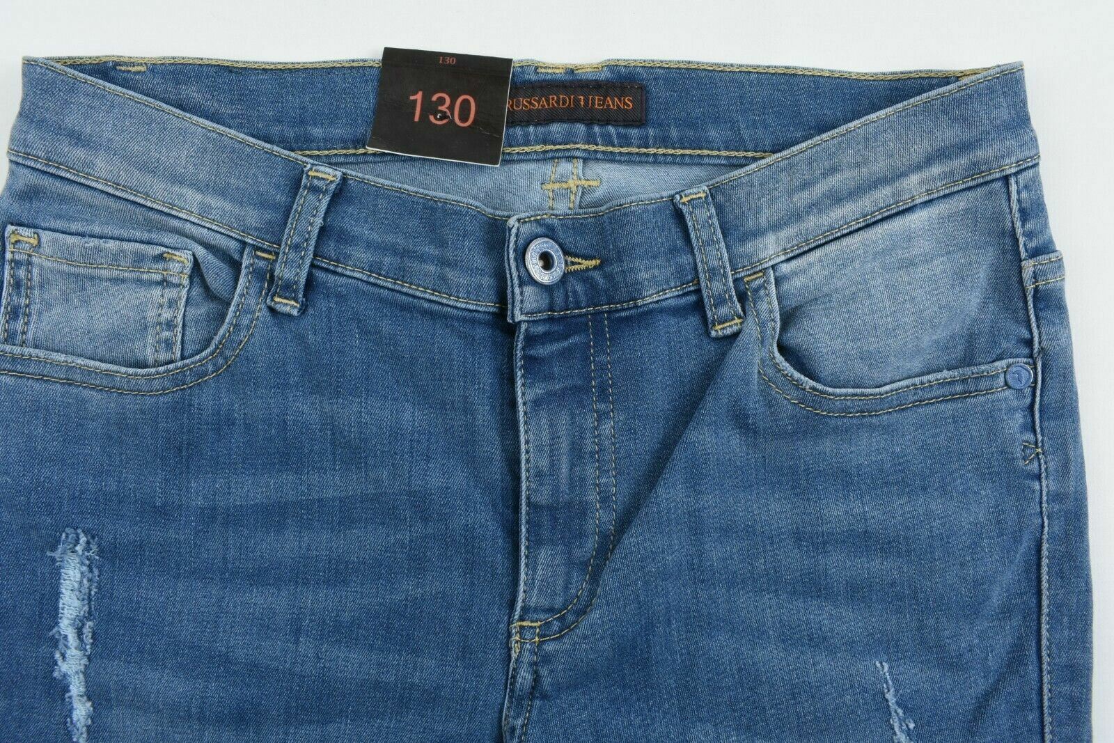 TRUSSARDI 130 Women's Cropped Flare Jeans, Blue, size W24