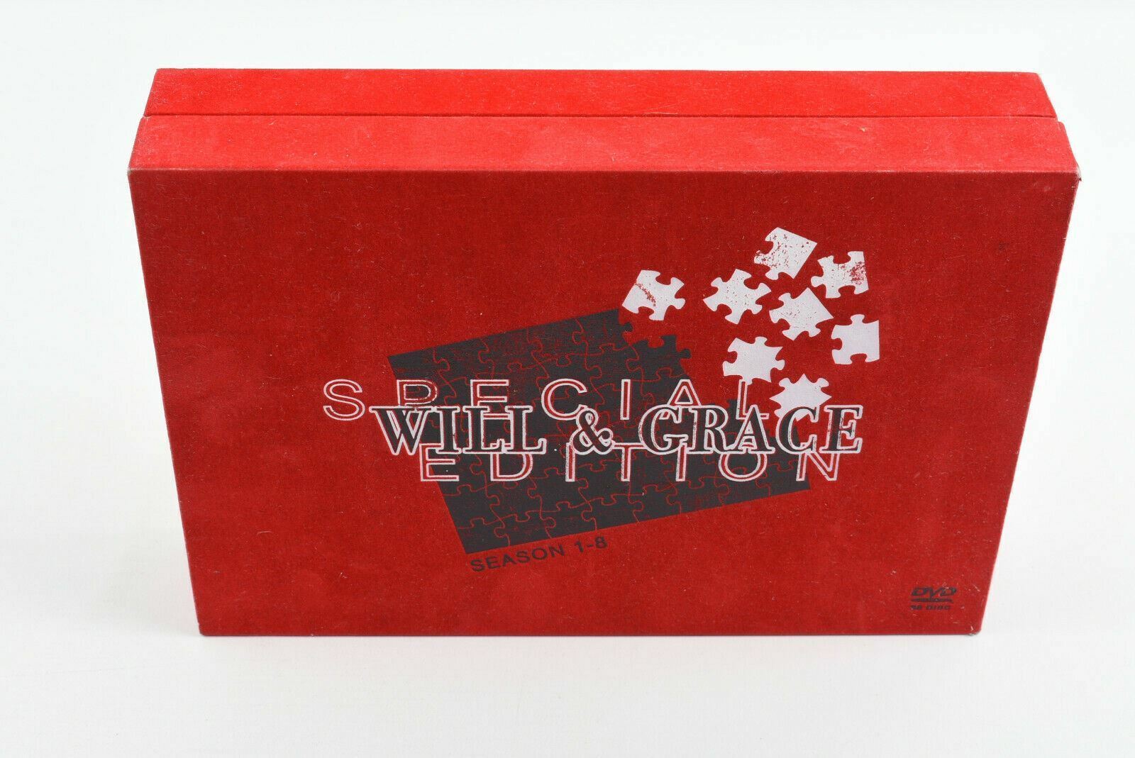 WILL & GRACE SPECIAL EDITION FELT BOX SEASONS 1 - 8 COMPLETE 38 DVD DISC SERIES