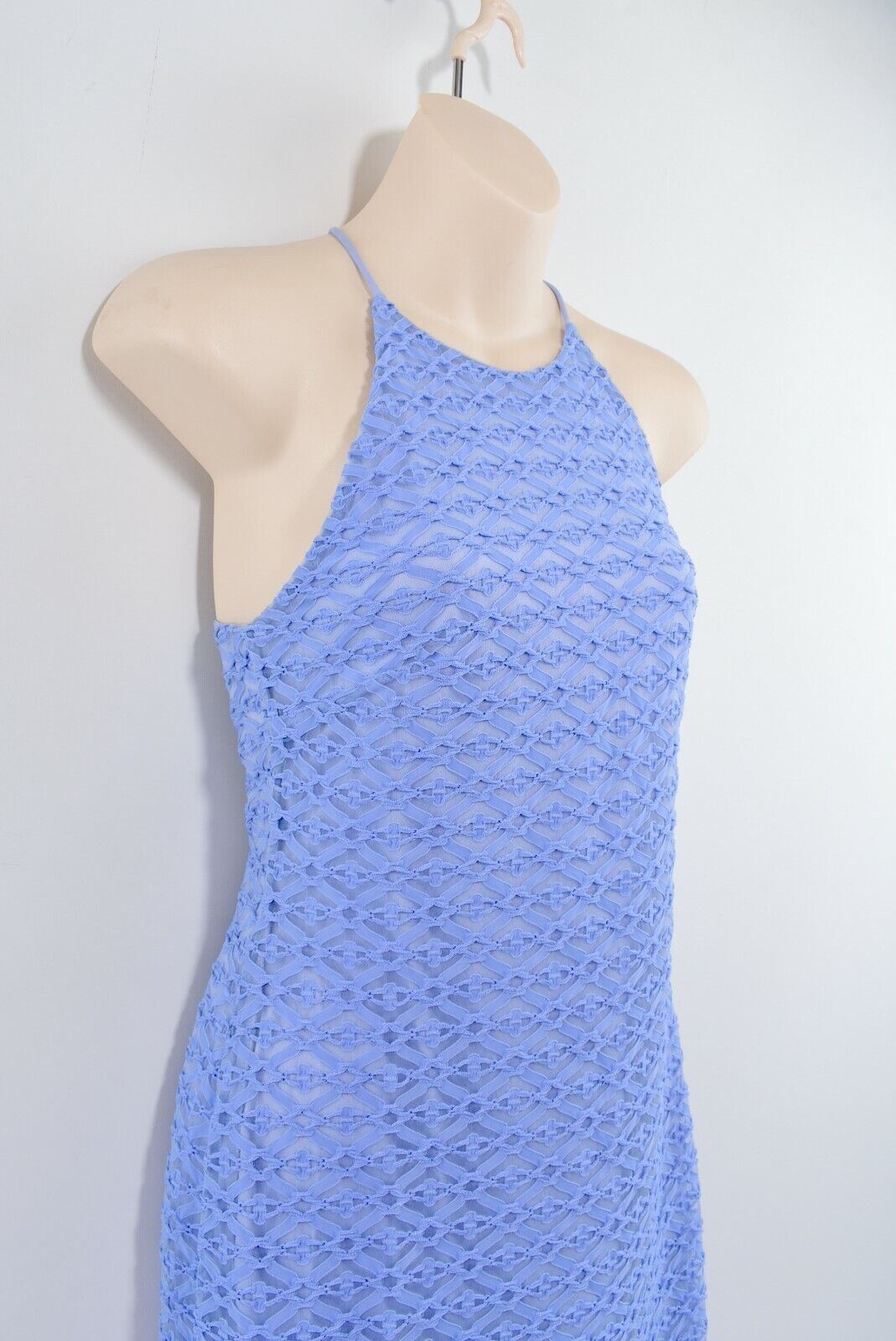 MISS SELFRIDGE Women's 90' Neck Bodycon Dress, Lavender Blue, size UK 12