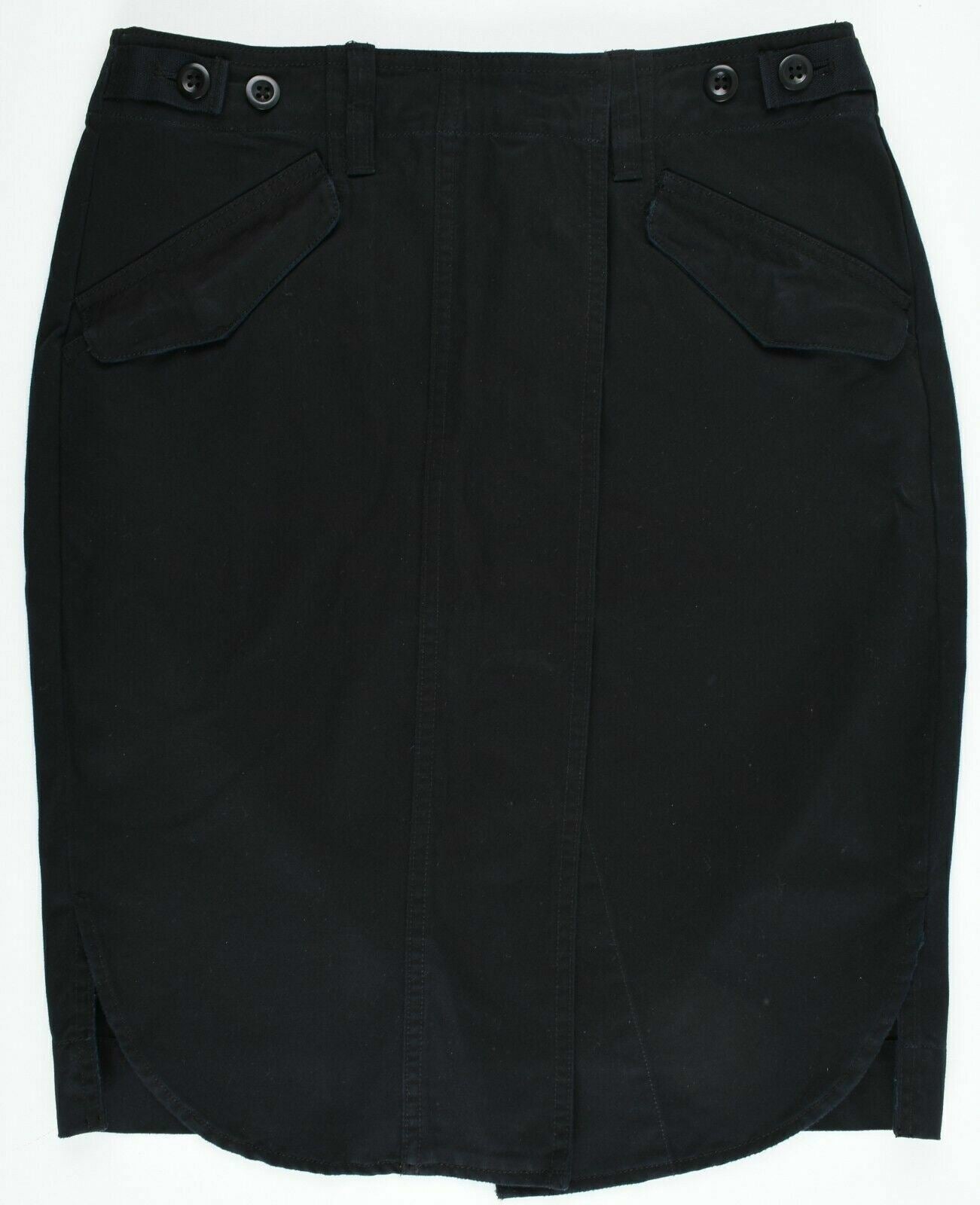 POLO RALPH LAUREN Women's Black Button Up Cotton Skirt, size UK 8