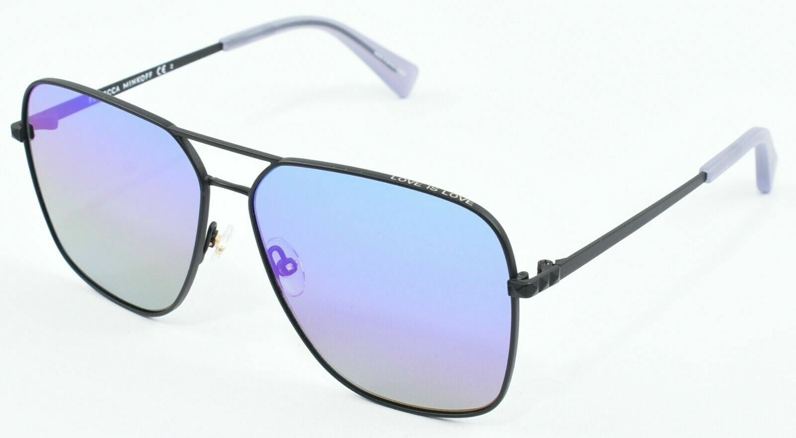 REBECCA MINKOFF Women's Matte Black STEVIE Oversized Aviation Style Sunglasses