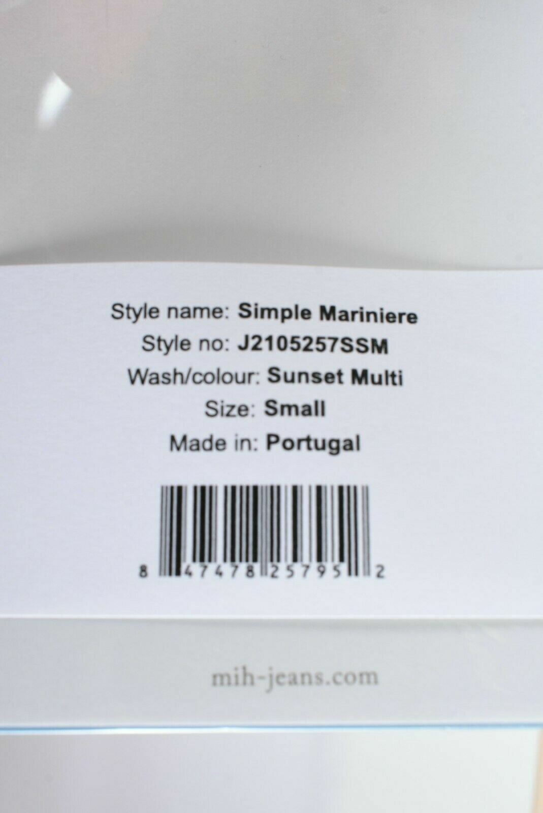 M.I.H JEANS Women's Simple Mariniere Sunset Multi Stripe Top, size UK 10