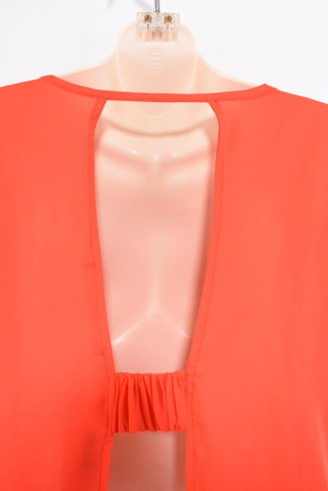 GUESS Women's Red Long Sleeve Open Back Blouse Top, size UK 12