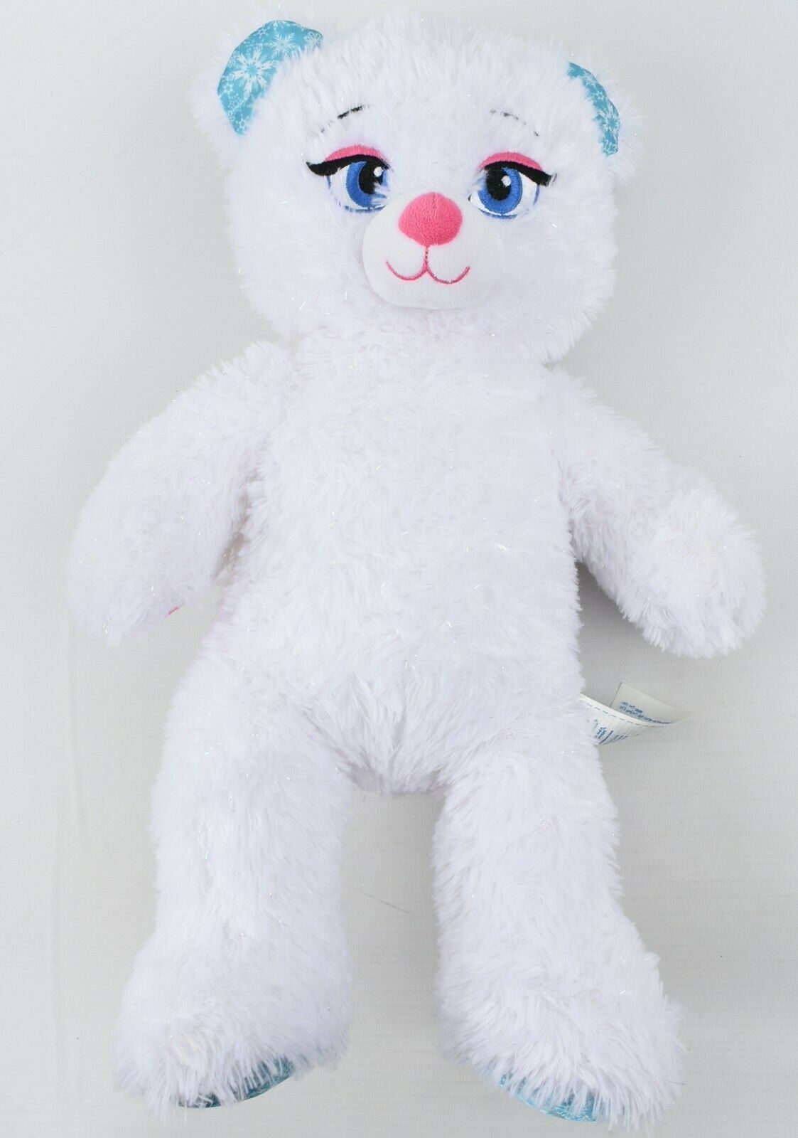 BUILD-A-BEAR Elsa From Frozen White Shimmery Teddy Bear, Excellent condition