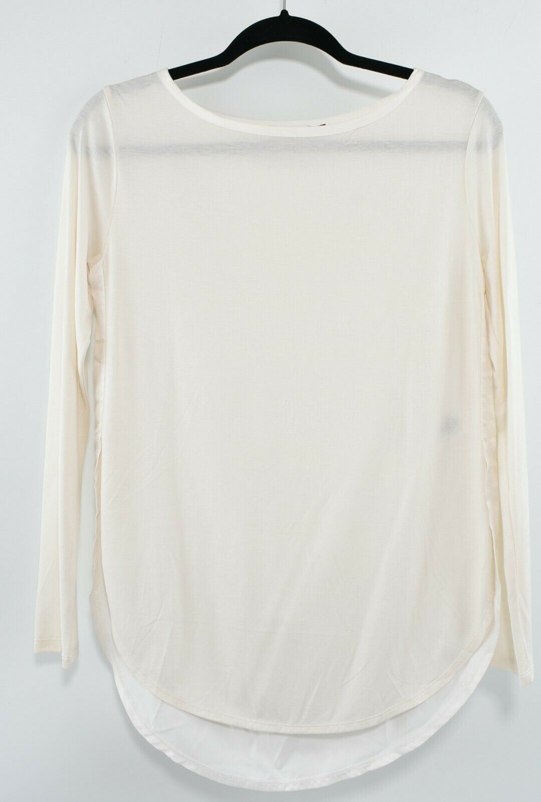 POLO RALPH LAUREN Women's Silk Blend Long Sleeve Top, Cream, size XS
