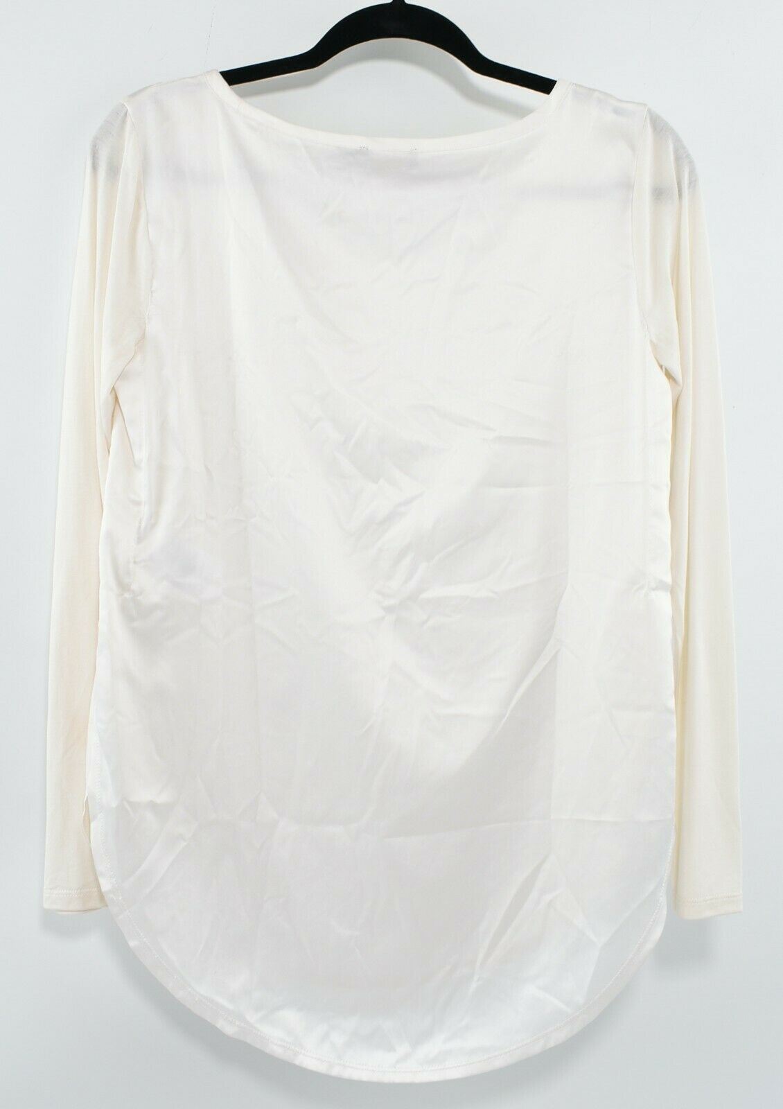POLO RALPH LAUREN Women's Silk Blend Long Sleeve Top, Cream, size XS
