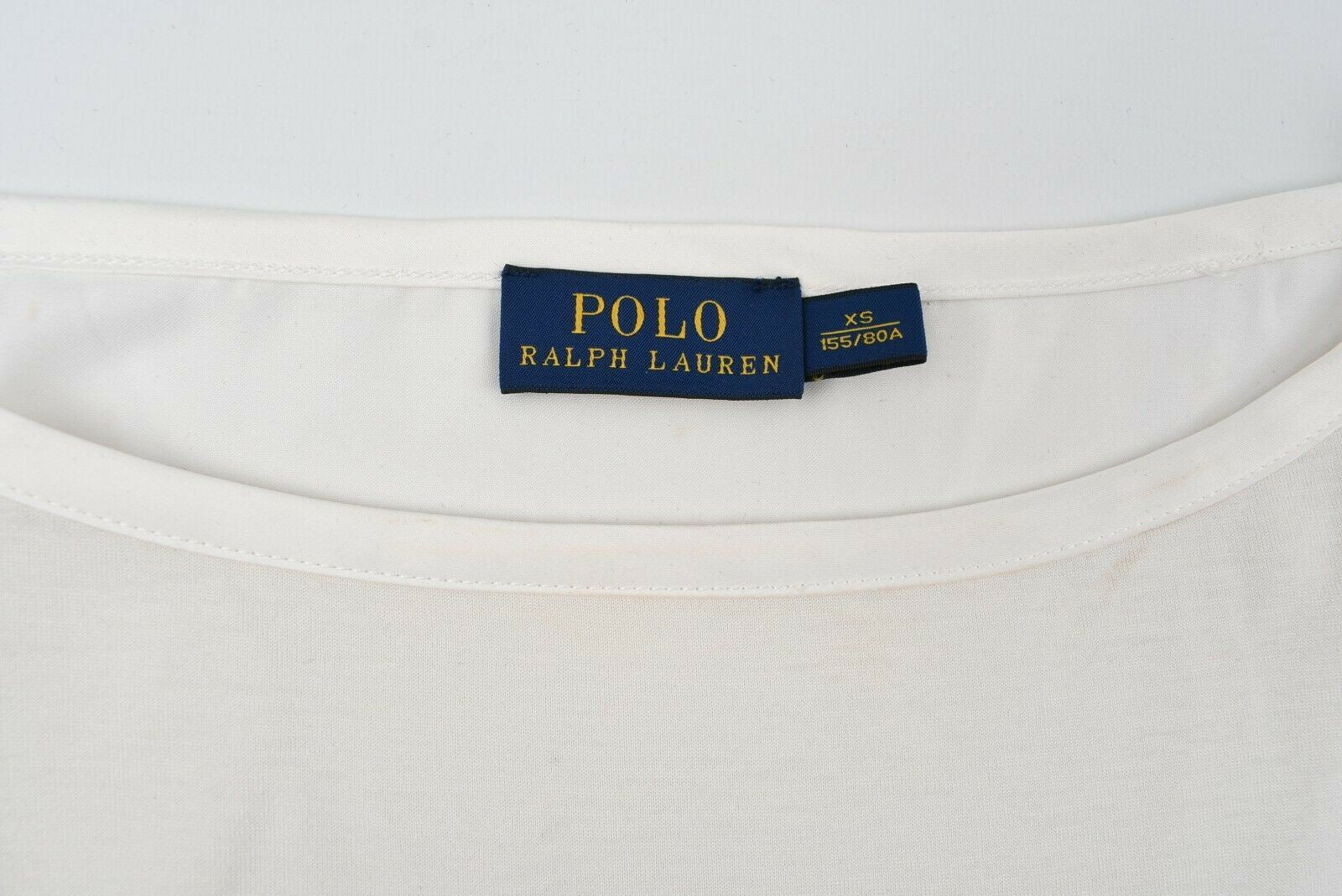 POLO RALPH LAUREN Women's Silk Blend Long Sleeve Top, Cream, size XS