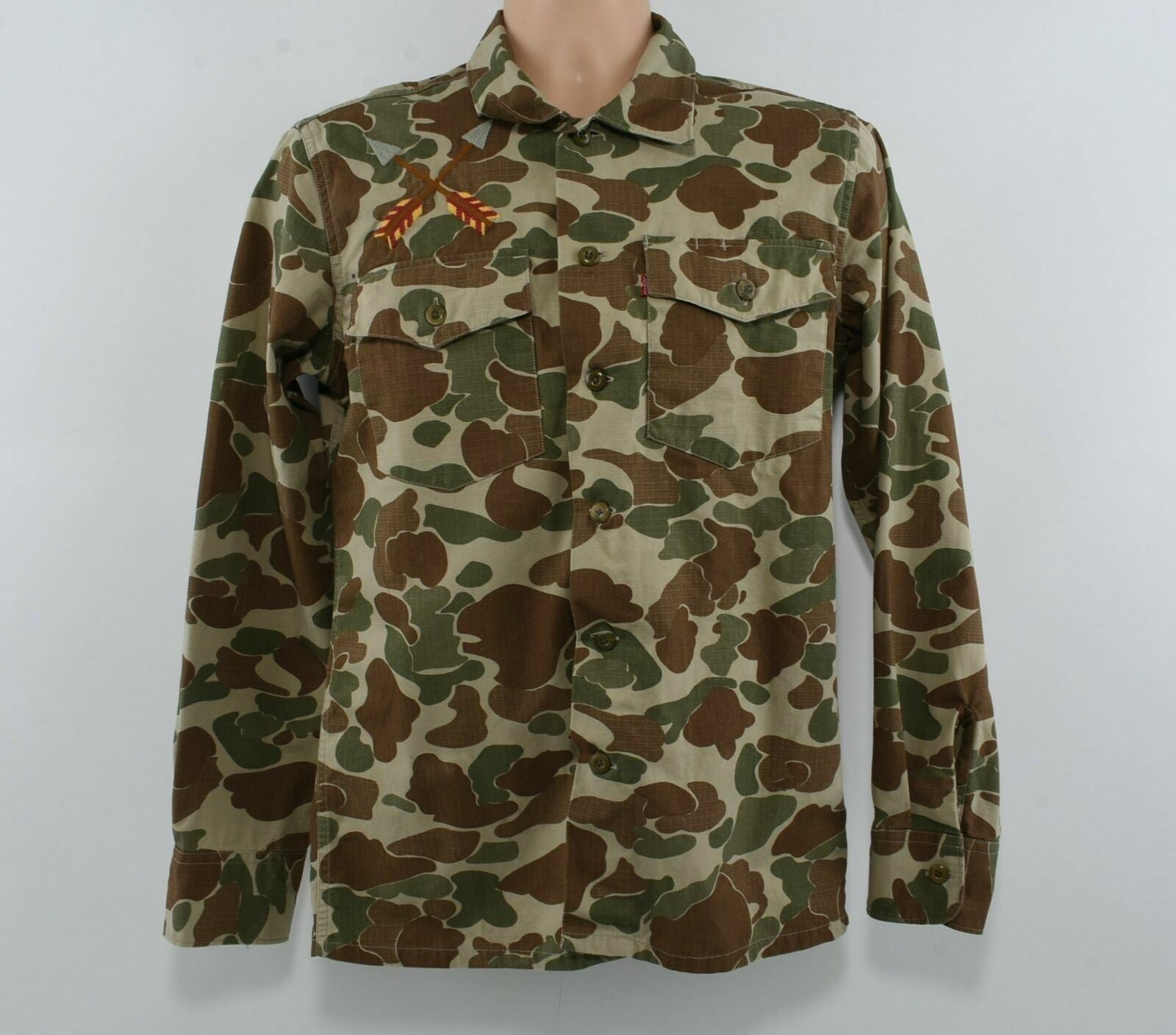 LEVI''S Men's Camouflage Button Down Shirt- Size Small