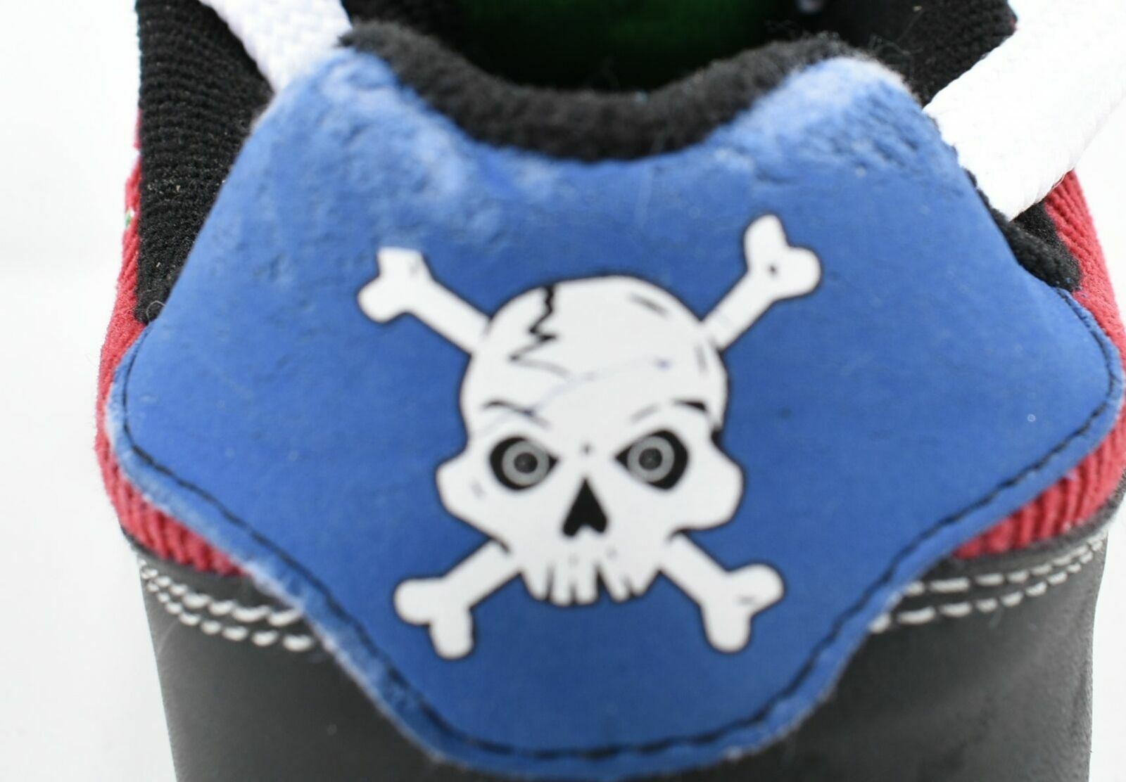 SKECHERS SKX Boy's Black/Blue/Red/Green/White Skate Shoes-UK junior 2 EU 35