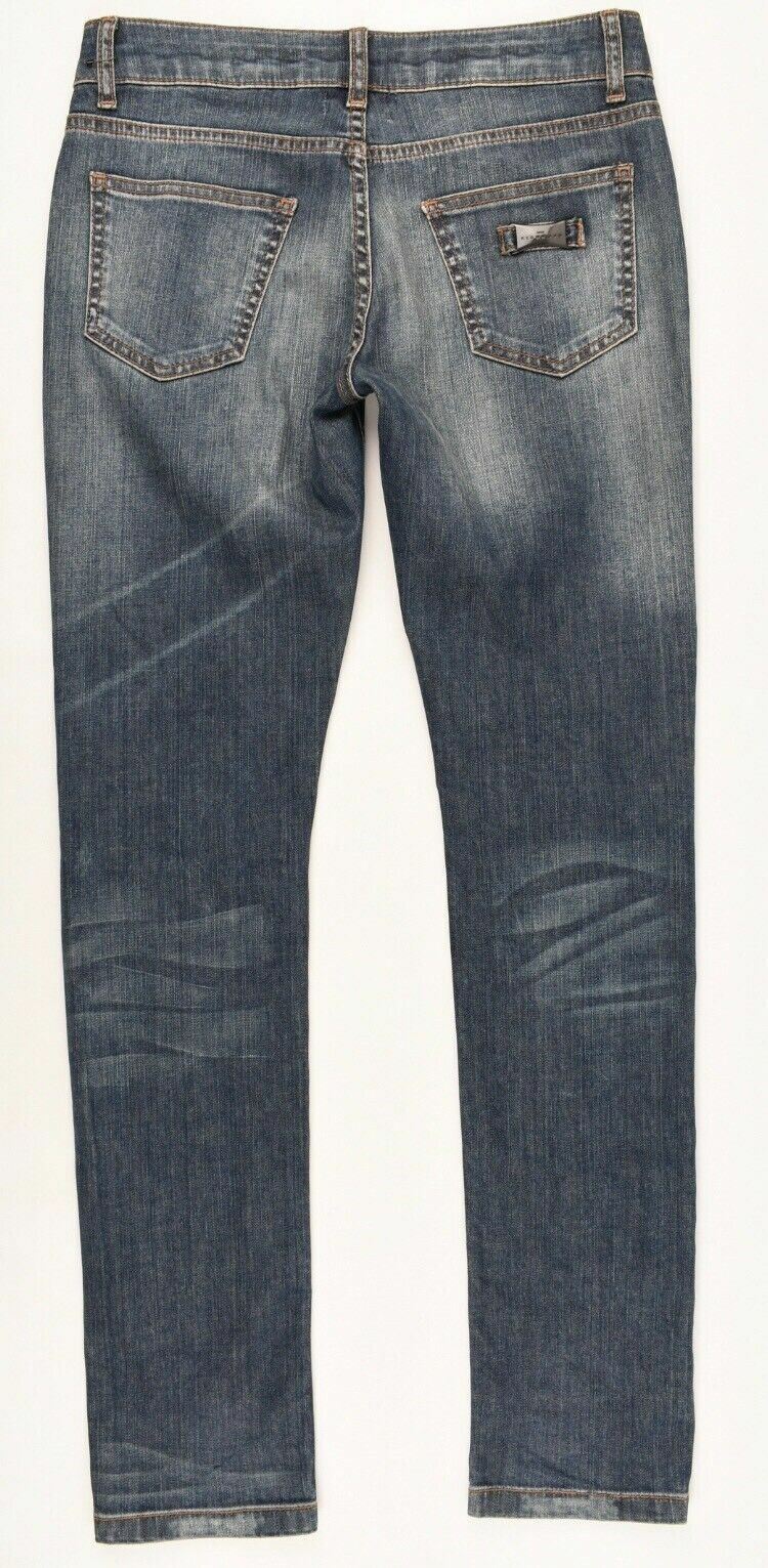 JOHN RICHMOND Women's Low Rise Slim Leg Jeans, Mid Blue, size W27