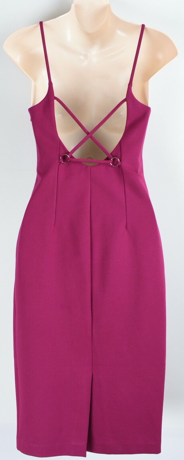 ISLA Women's Mini Strap Dress, Magenta, size XS