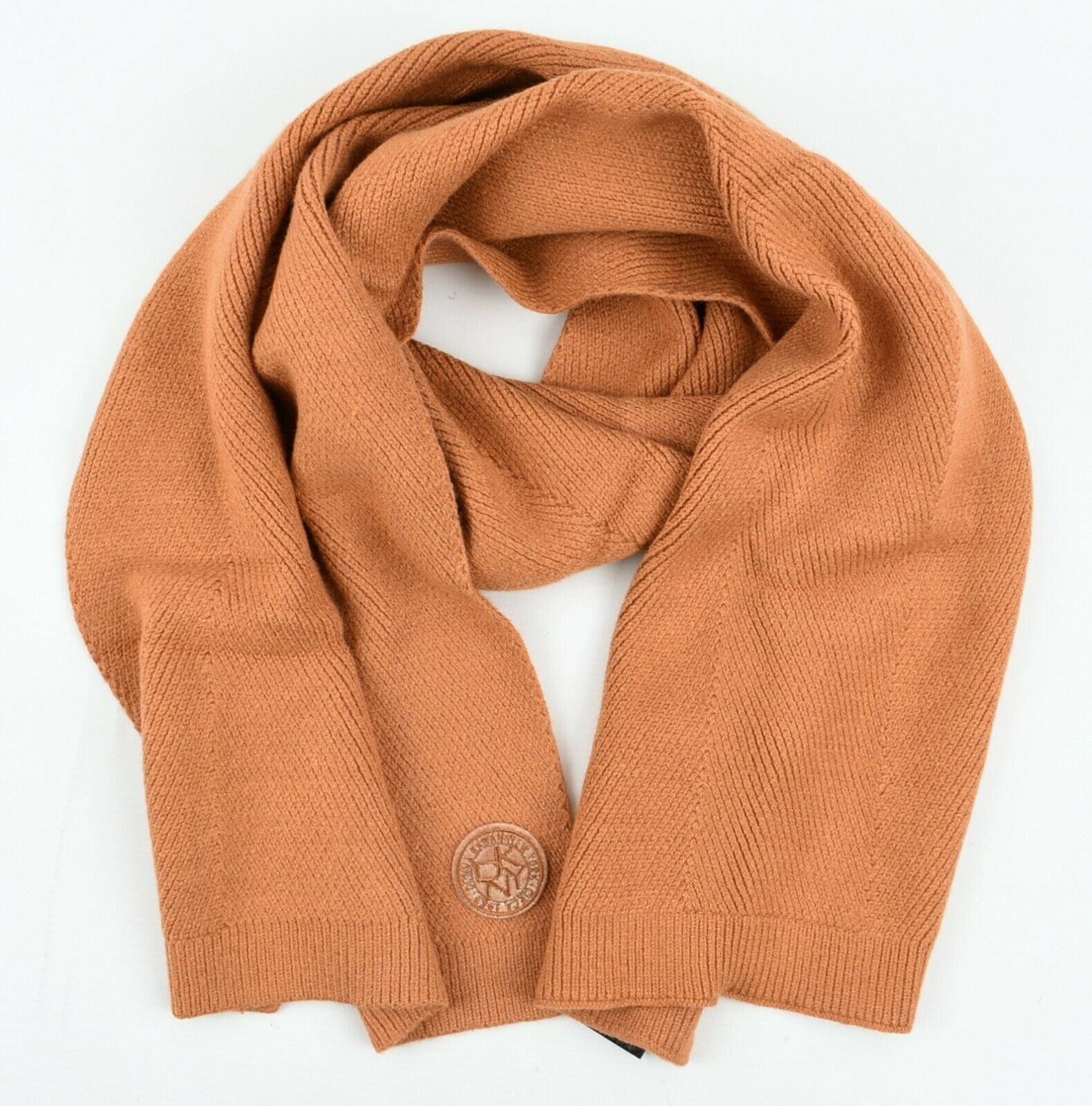 DKNY Knitted Scarf, Tan Brown, 162x31cm