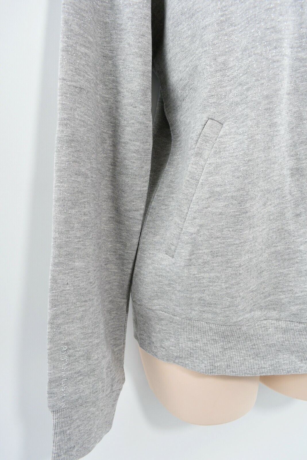 RITUALS Women's Grey Heather/Metallic Zip Sweatshirt Jacket, size L