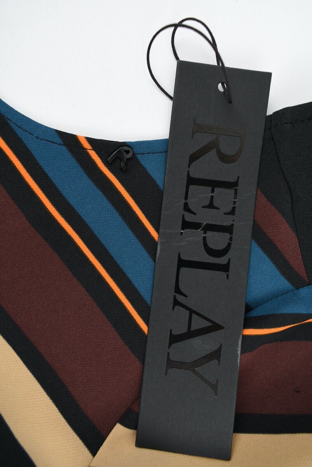 REPLAY Women's Multicoloured Tie Back Shift Midi Dress, size SMALL *ex-display*