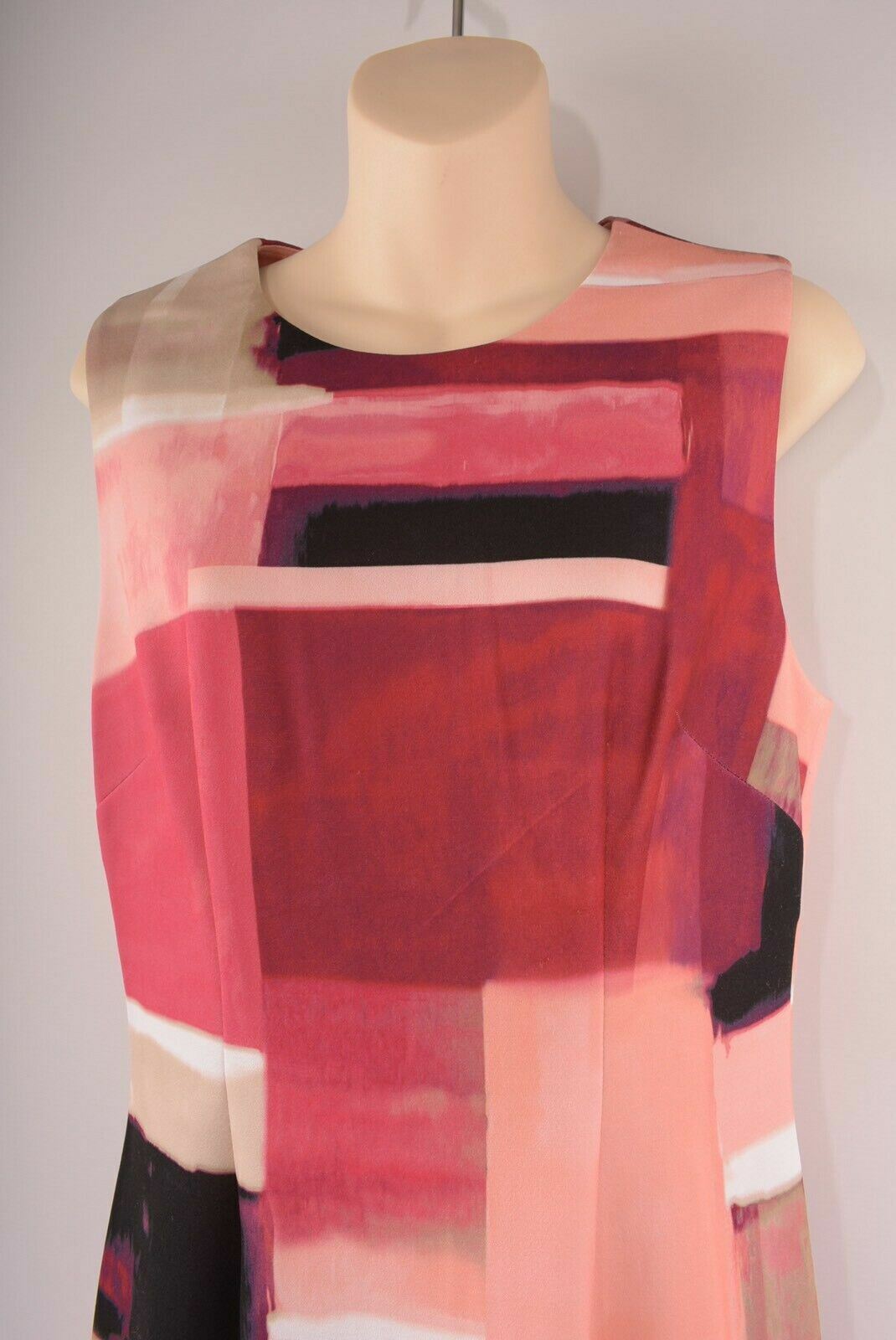 DKNY Women's Pink/Beige Patterned Dress, size UK 12