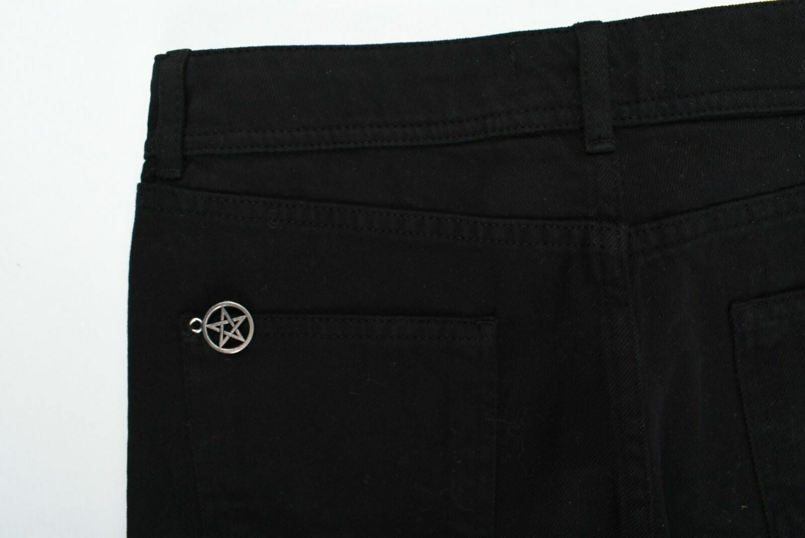 PREEN BY THORNTON BREGAZZI Women's Ruffled Lace trim Black Jeans- size XS