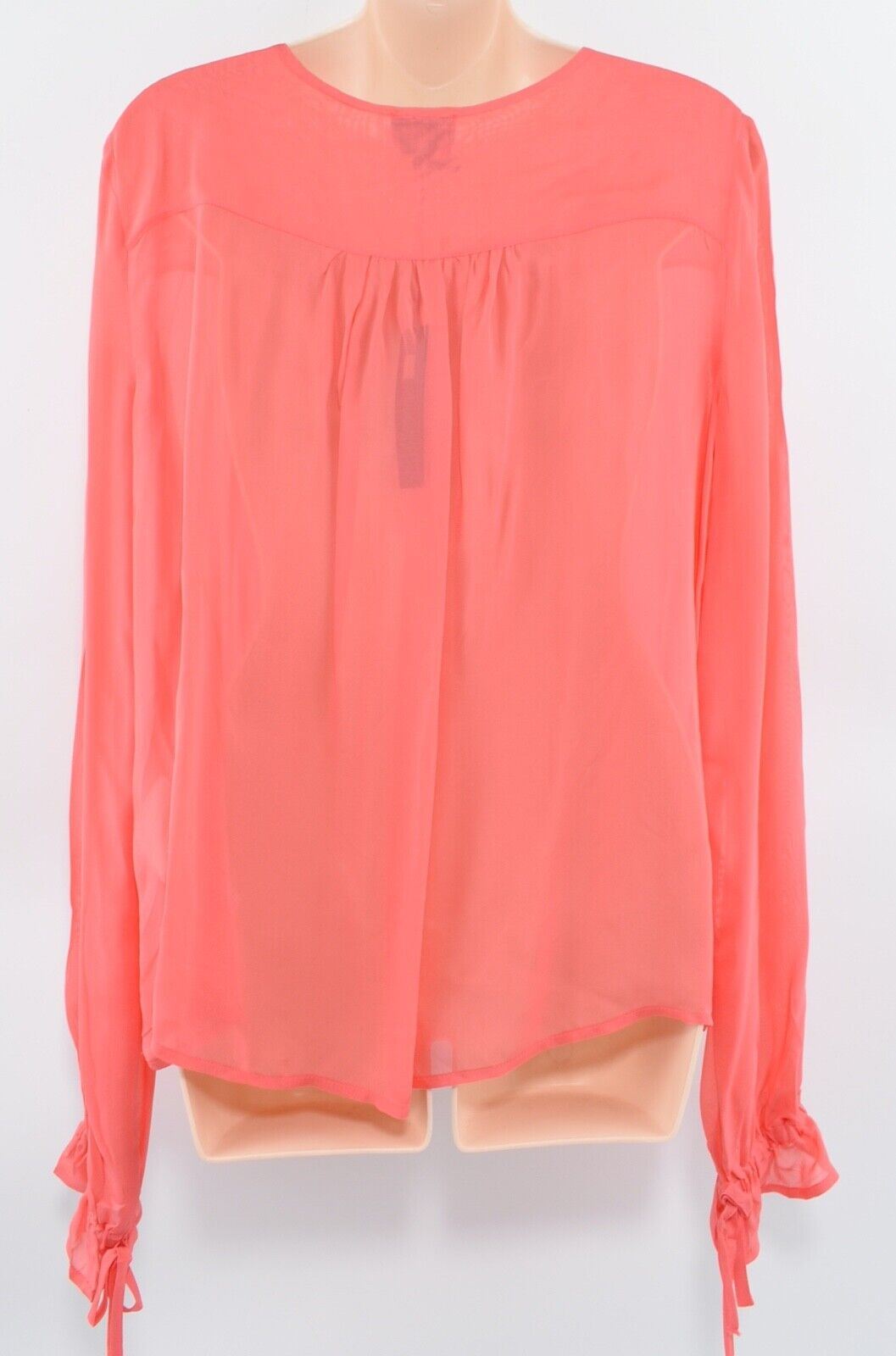 JUST CAVALLI Women's Pink Long Sleeve Chiffon Blouse, size UK 10