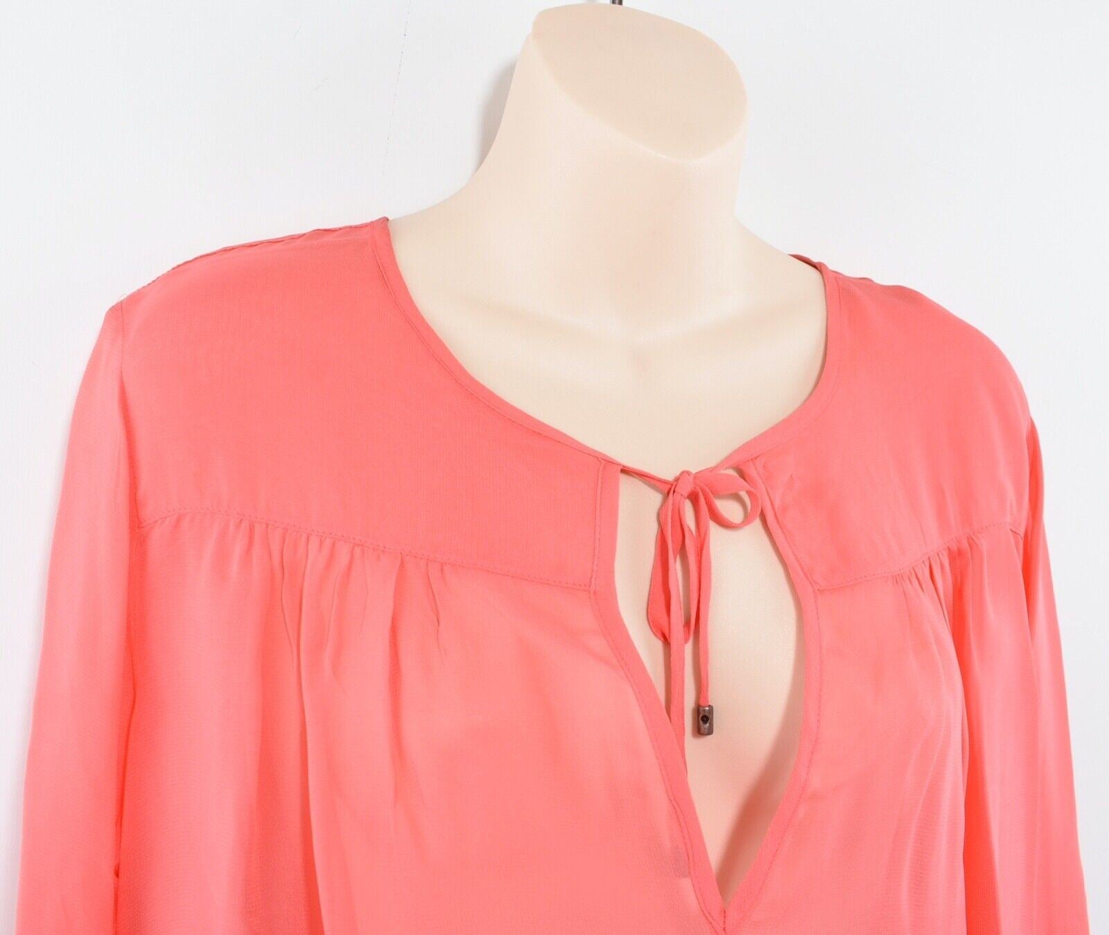 JUST CAVALLI Women's Pink Long Sleeve Chiffon Blouse, size UK 10