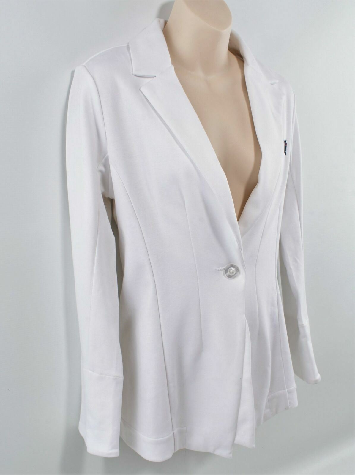 LOVE FILA by MARION BARTOLI Women's White Blazer Jacket- Size S