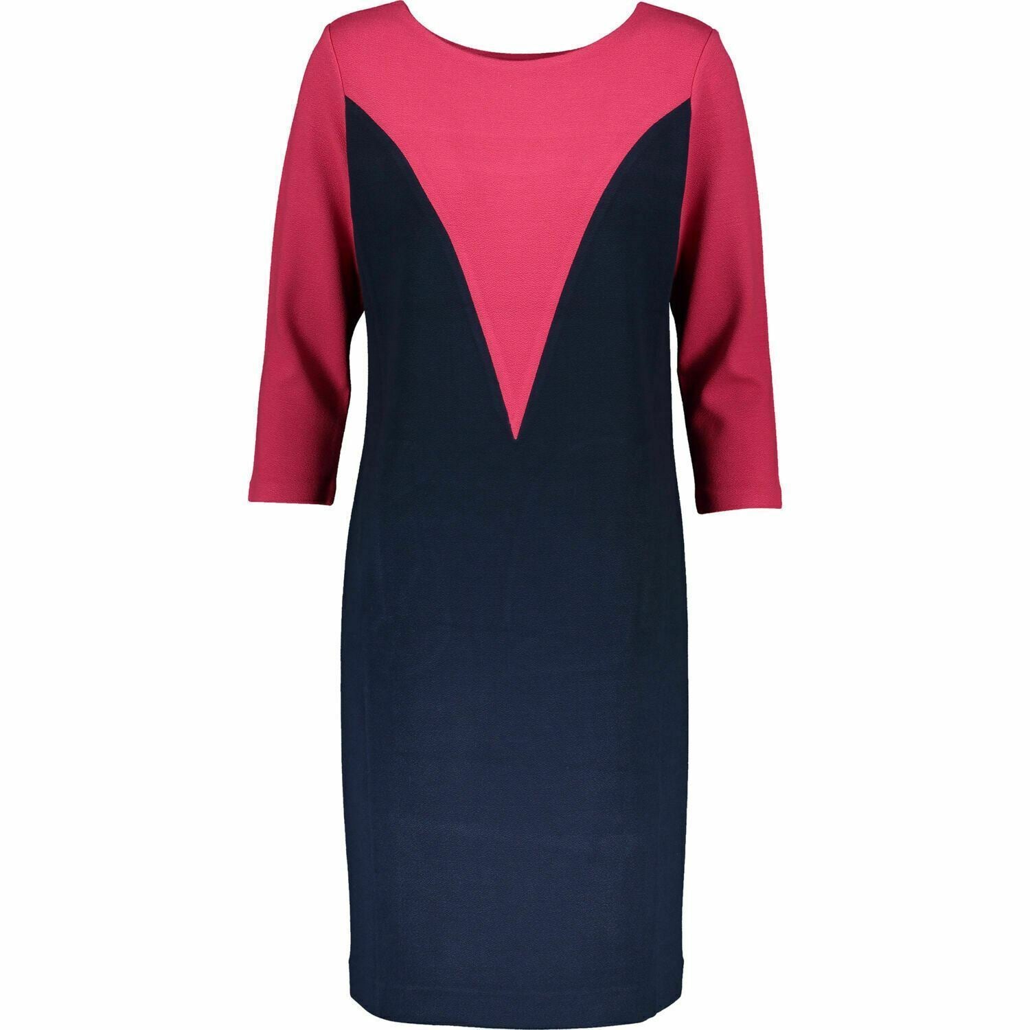 WINSER LONDON Women's ELIZABETH Shift Dress, Fuchsia/Midnight Navy, size SMALL
