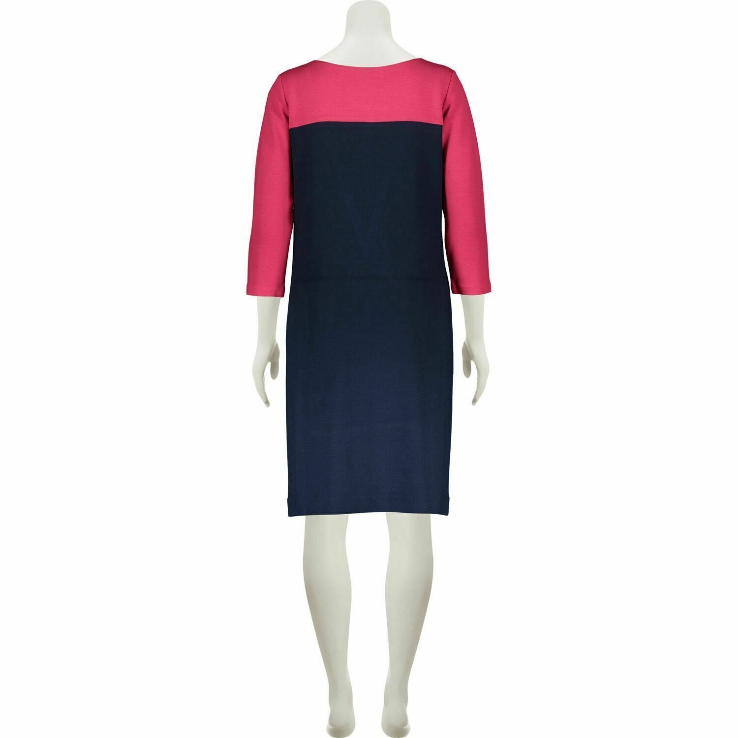 WINSER LONDON Women's ELIZABETH Shift Dress, Fuchsia/Midnight Navy, size SMALL