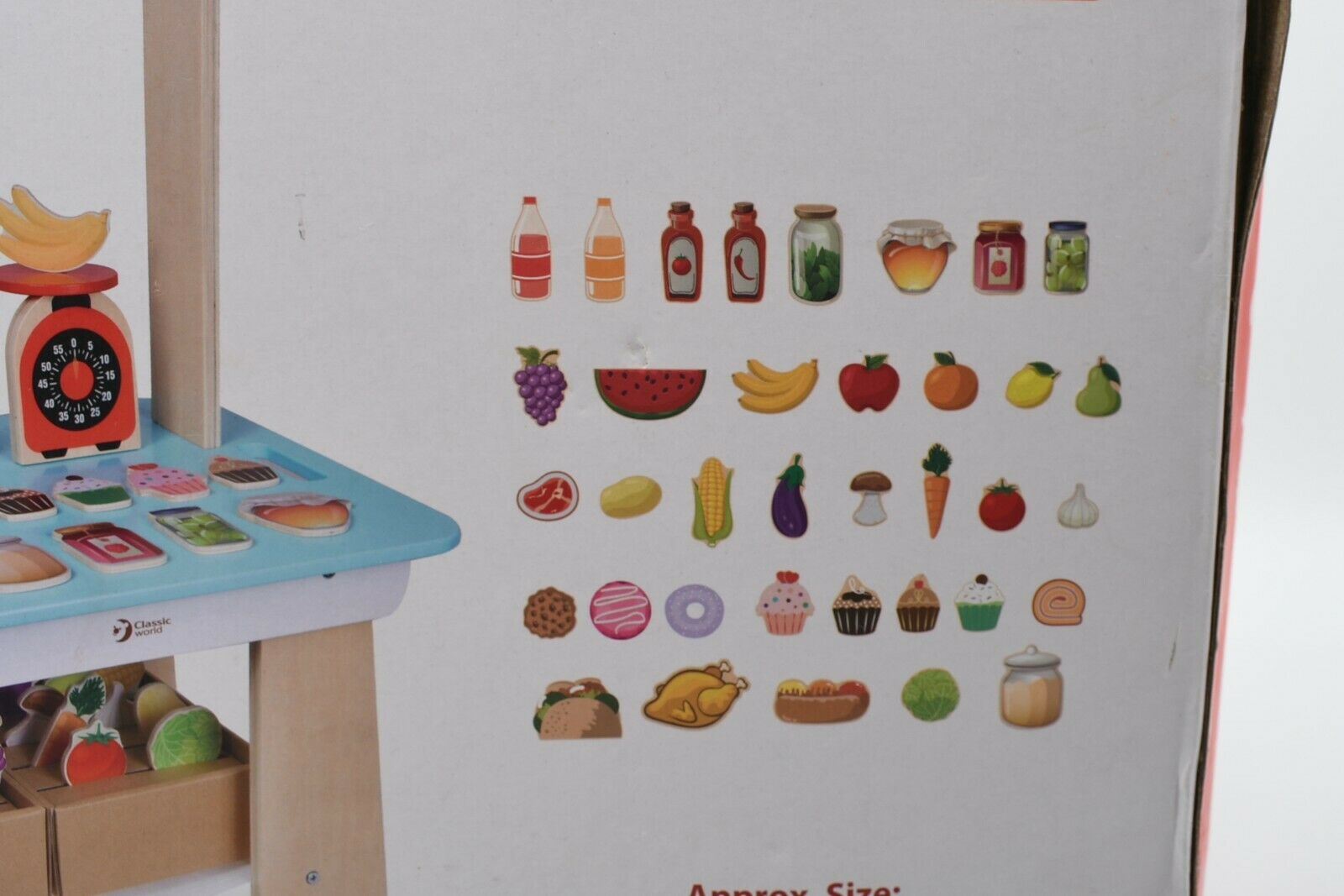 CLASSIC WORLD Wooden Pretend Grocery Store, Unused but Incomplete, 3+ years