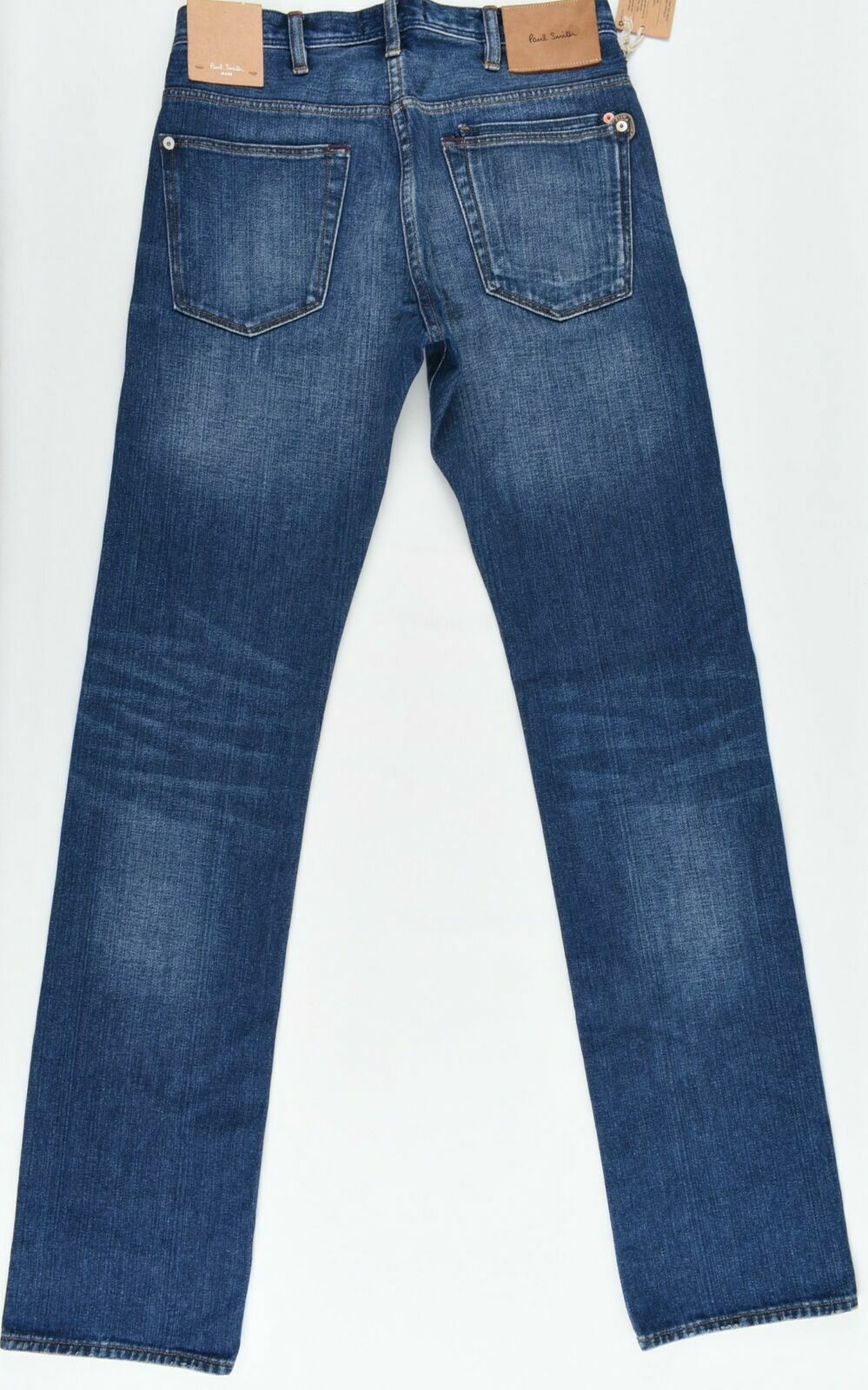 PAUL SMITH Men's Stonewashed Blue Denim Jeans- W28 L34
