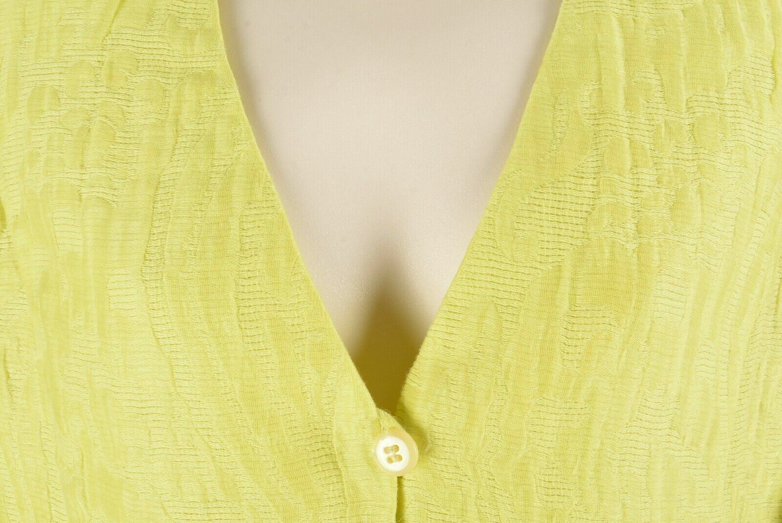 ARMANI COLLEZIONI Women's Yellow Textured Linen Blend Jacket, size UK 8
