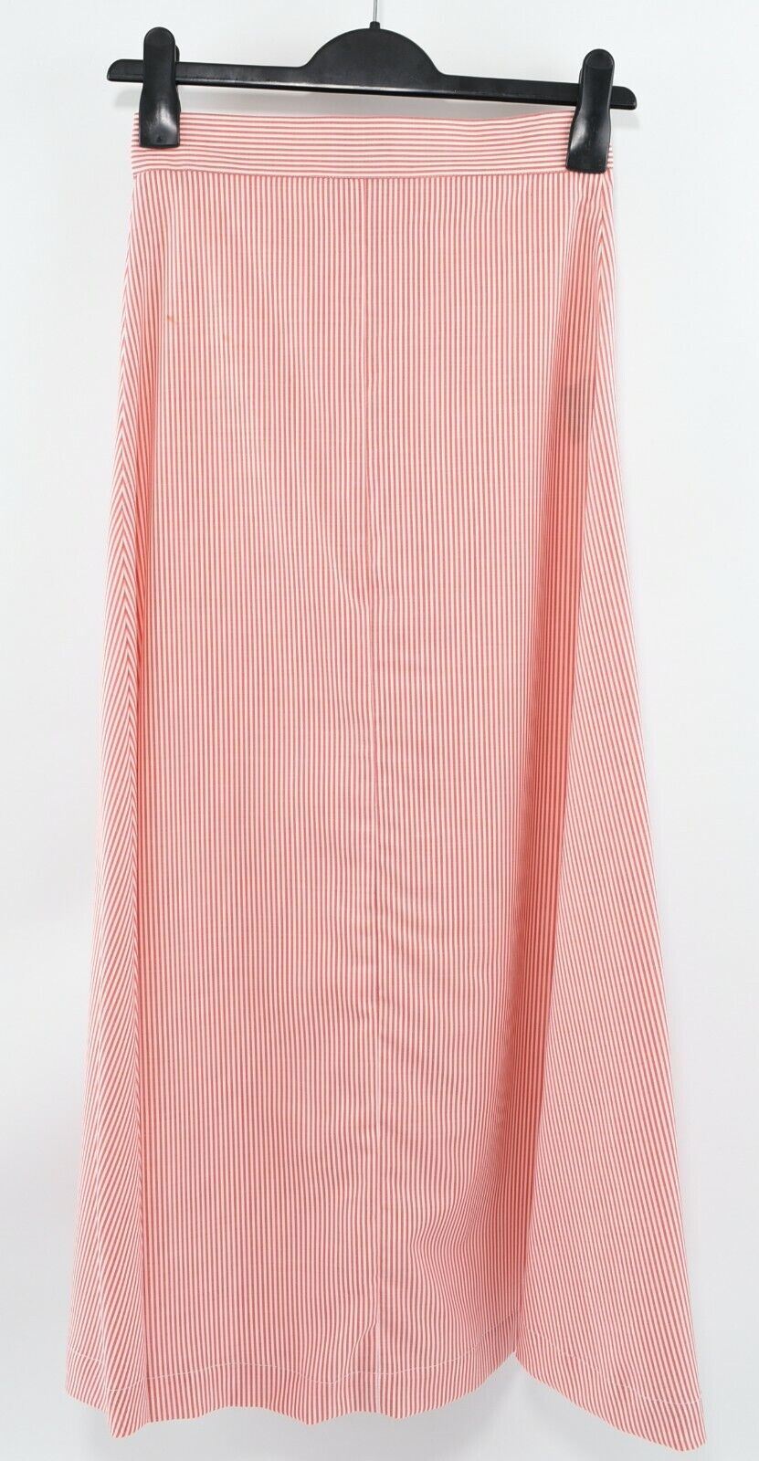 GIULIVA Women's Red Striped Lightweight Maxi Skirt, 100% Wool, size UK 6 / IT 38