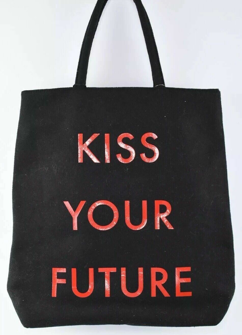 EACHxOTHER Wool Tote Women's Bag - Kiss Your Future - Black, RRP £380