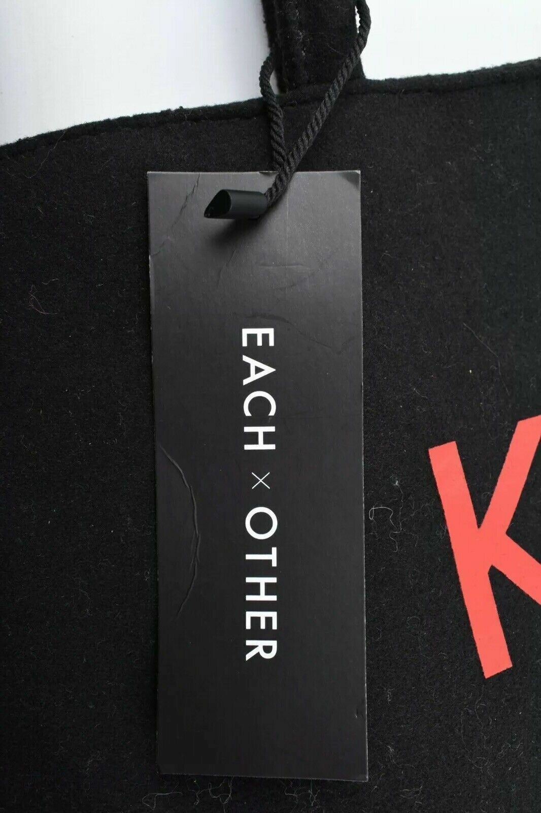 EACHxOTHER Wool Tote Women's Bag - Kiss Your Future - Black, RRP £380