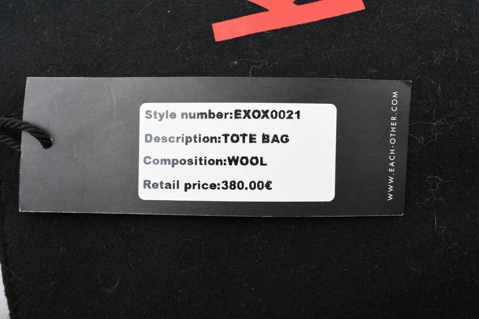 EACHxOTHER Wool Tote Women's Bag - Kiss Your Future - Black, RRP £380