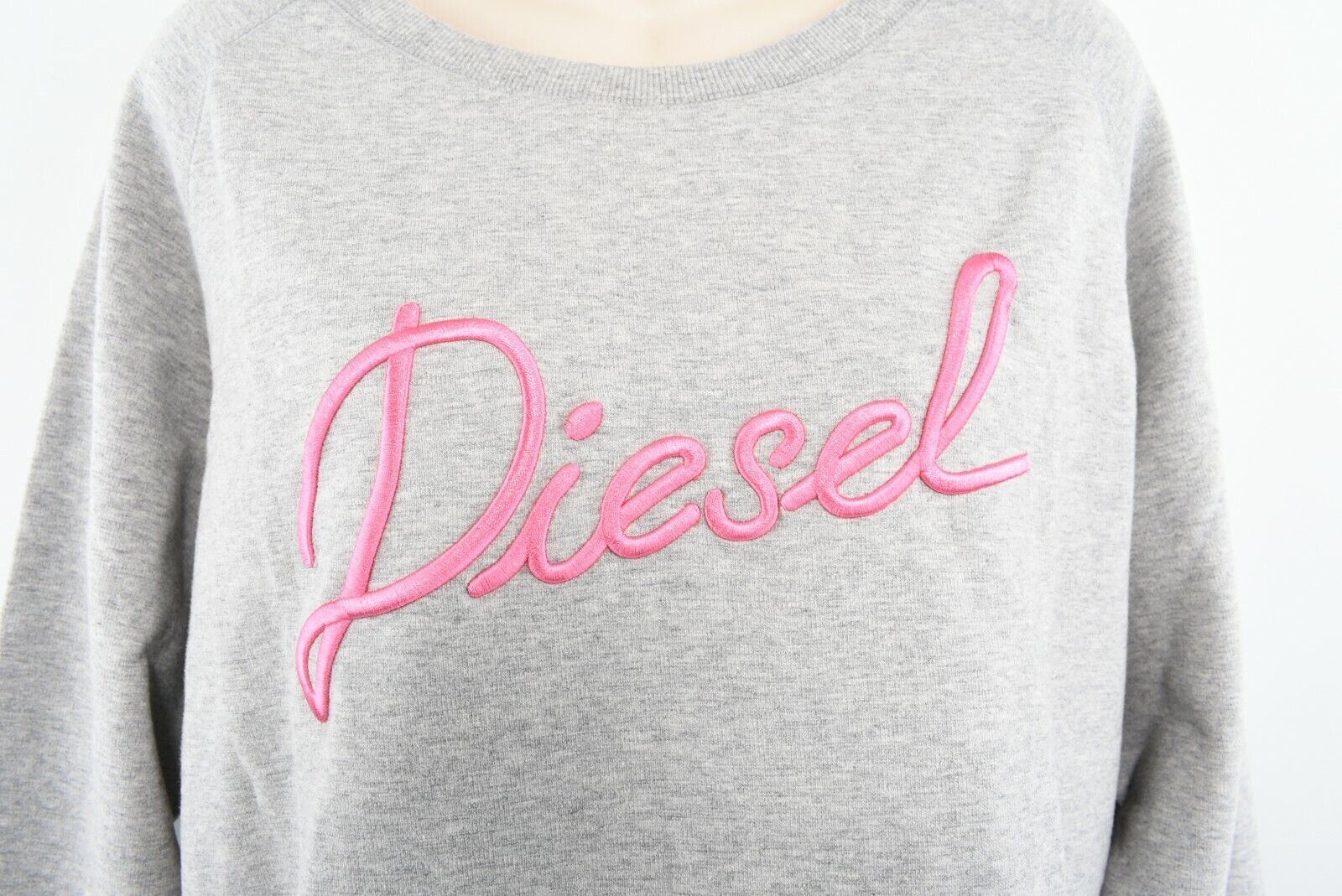 DIESEL Women's SVEN Sweatshirt, Heather Grey, size M