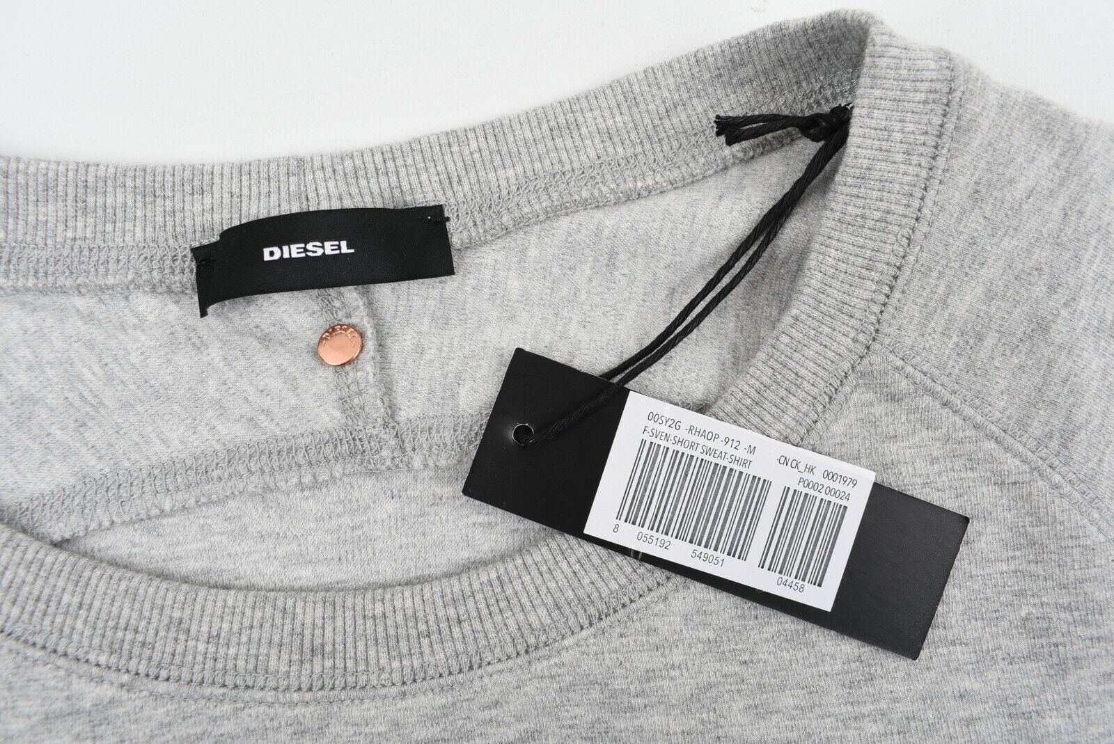 DIESEL Women's SVEN Sweatshirt, Heather Grey, size M