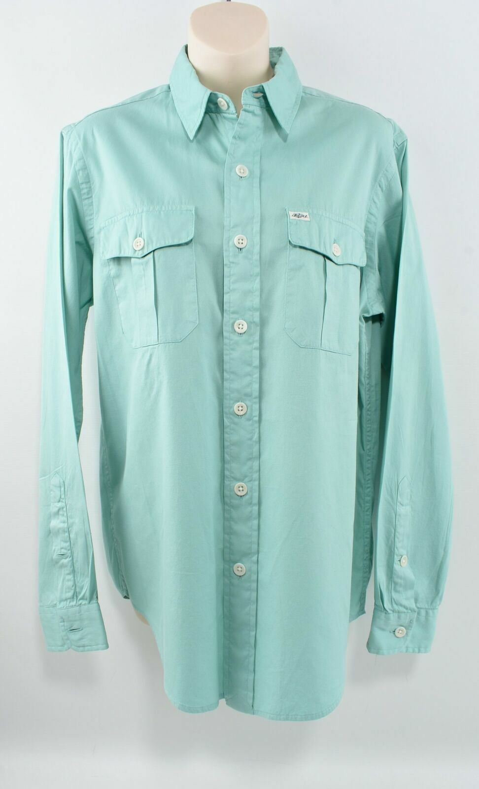 POLO RALPH LAUREN Men's Green Beach Twill Long Sleeved Shirt Size S