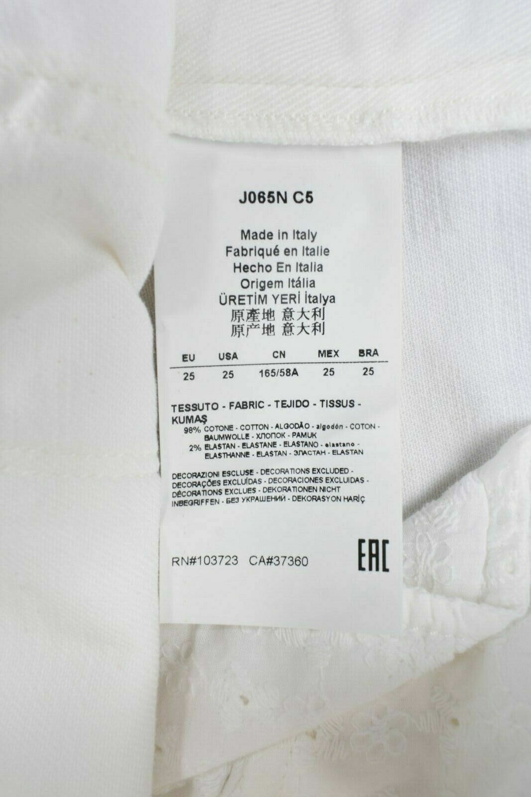 ARMANI JEANS Women's LOTUS Distressed Patch Low Rise Skinny Jeans, Ivory, W25