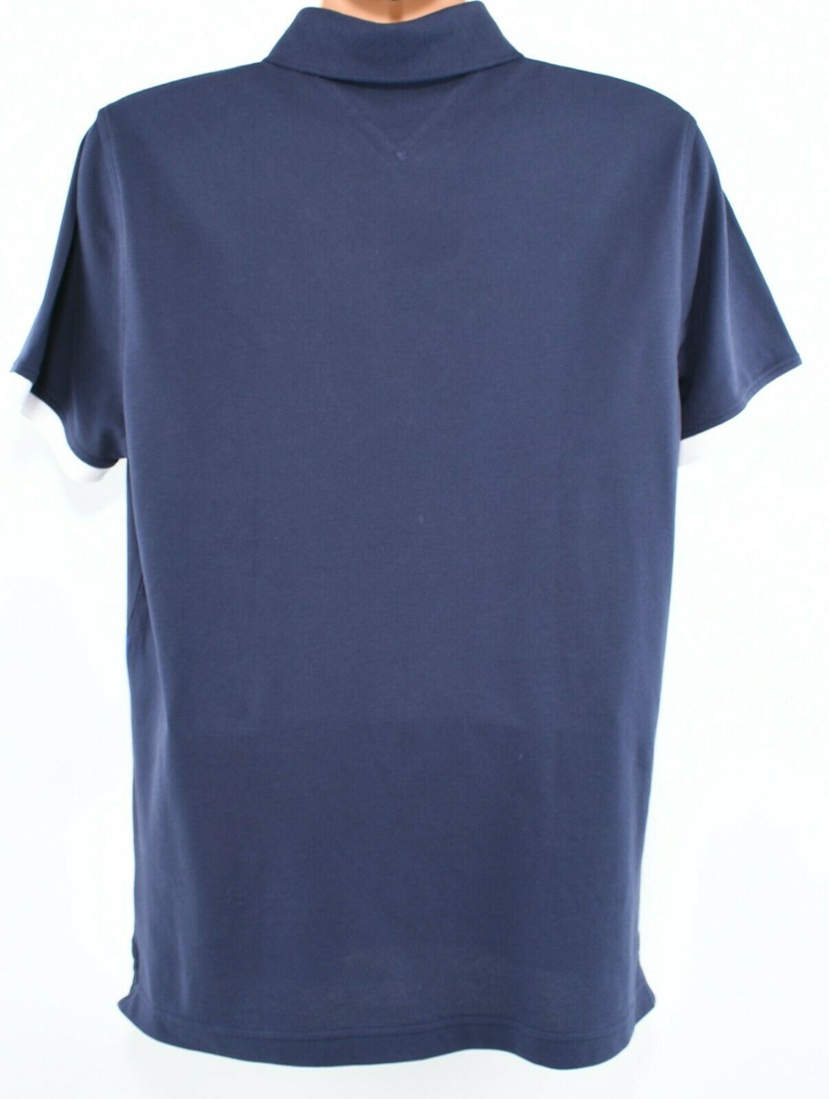 TOMMY HILFIGER Men's TH-flex Polo Shirt, Navy Blue, size S