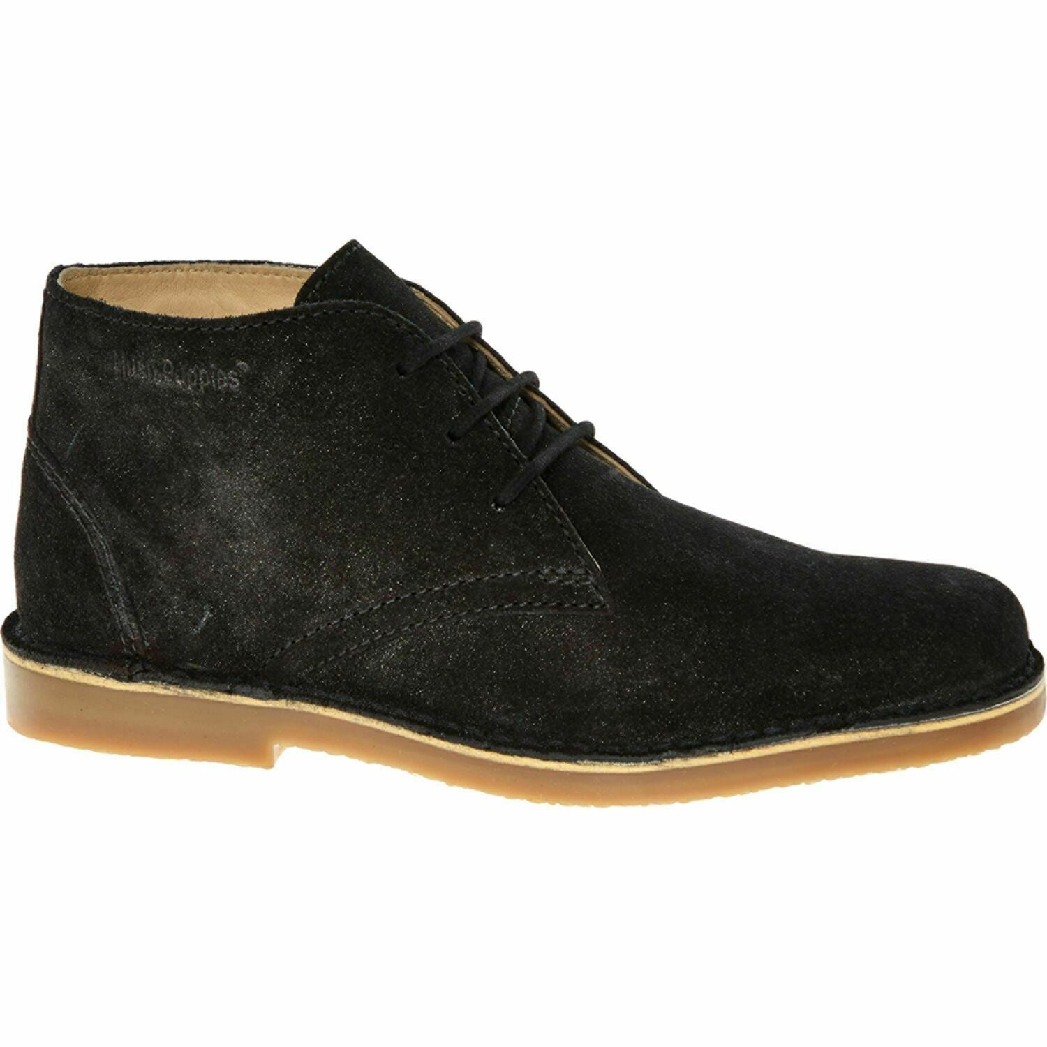 HUSH PUPPIES Women's LORWEN Black Glittered Leather Desert Boots, UK 3 EU 36