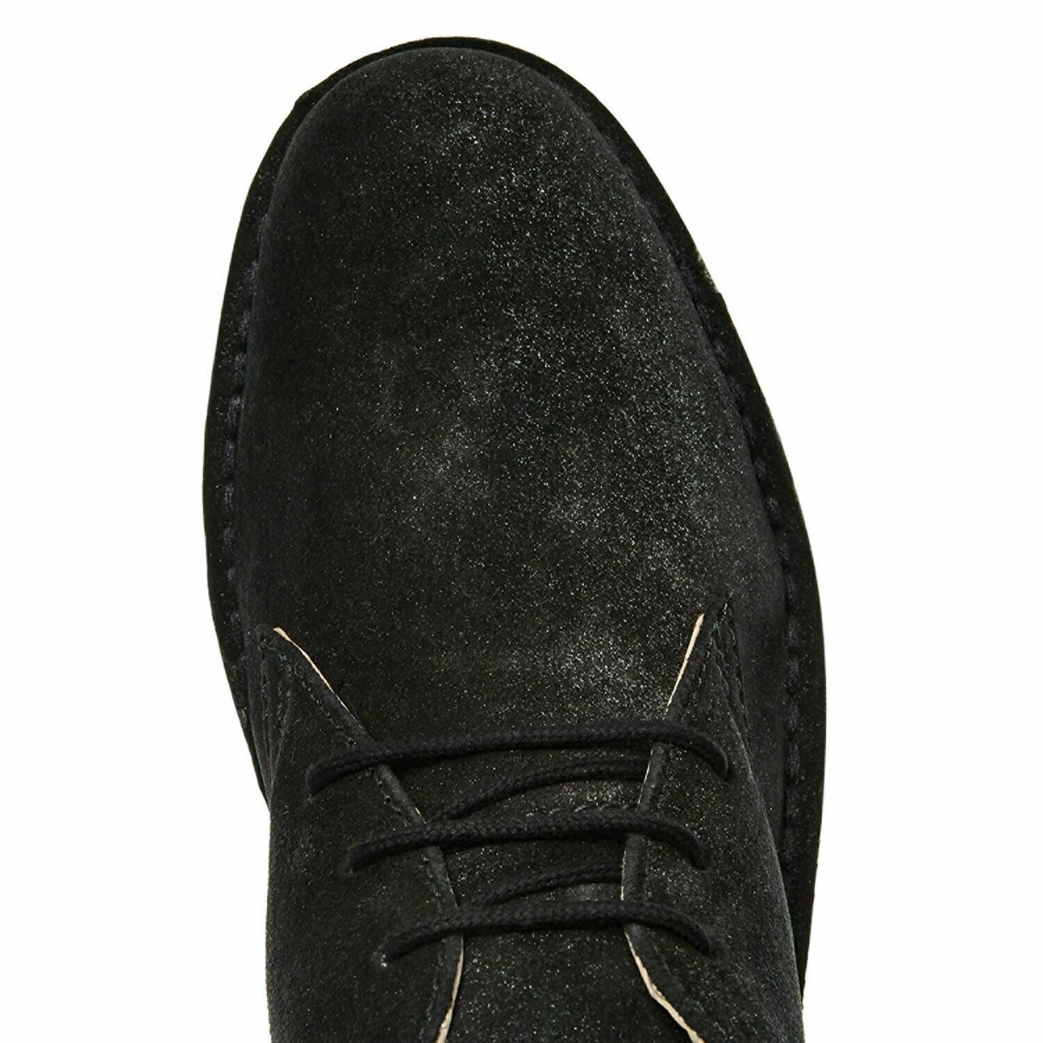 HUSH PUPPIES Women's LORWEN Black Glittered Leather Desert Boots, UK 3 EU 36