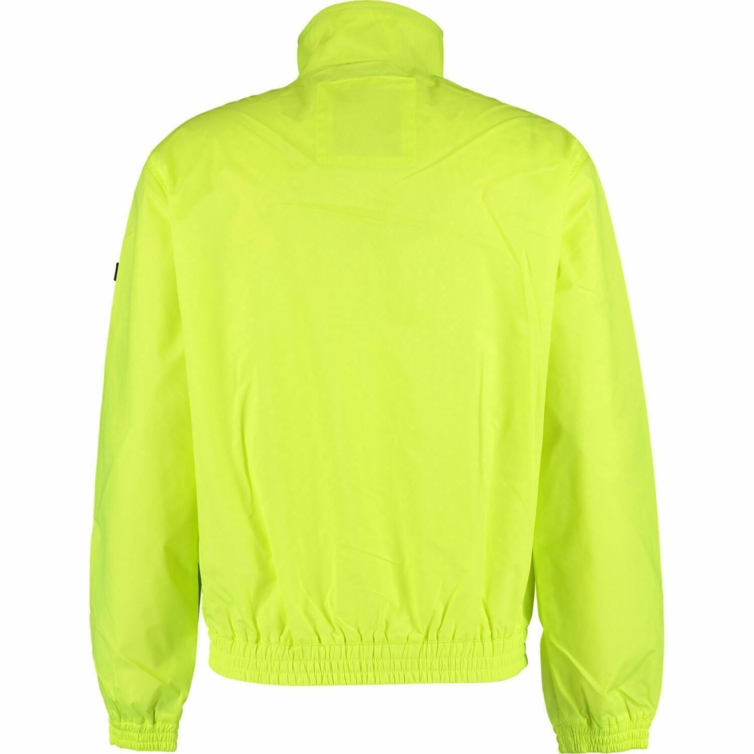 TOMMY HILFIGER Men's Mesh Trainer Jacket, Windbreaker, Safety Yellow, size SMALL