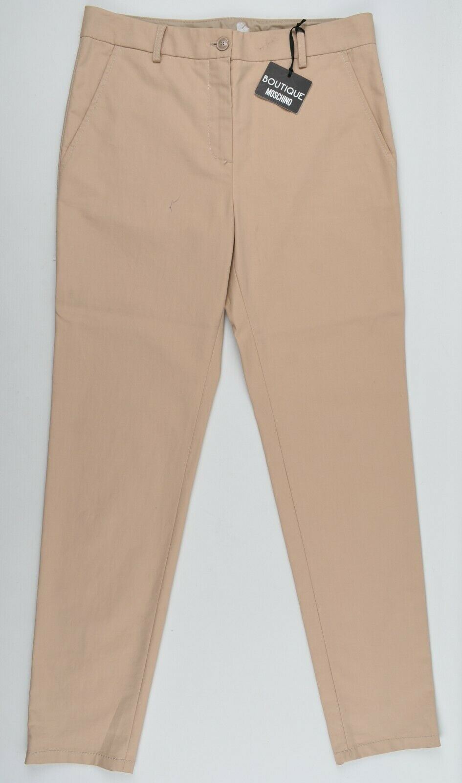 BOUTIQUE MOSCHINO Women's Beige Trousers Pants, size UK 8