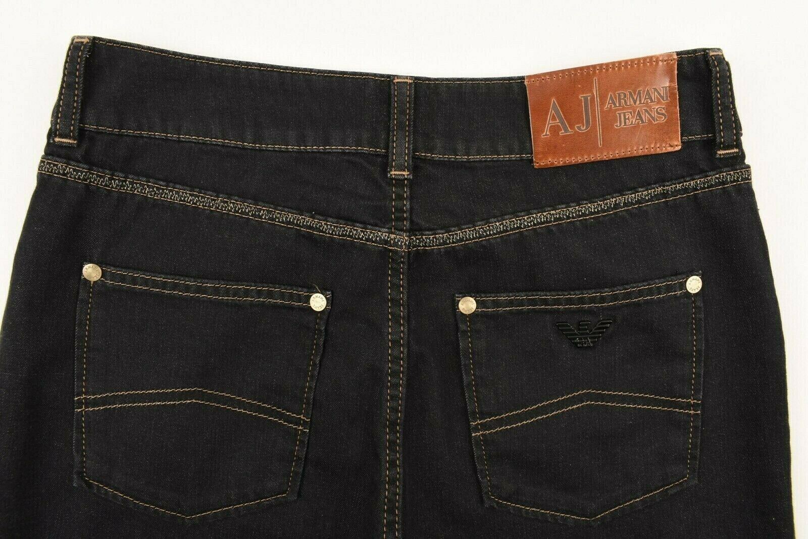 ARMANI JEANS Women's Slim Leg Pants / Lightweight Jeans, Black, size W27 Long