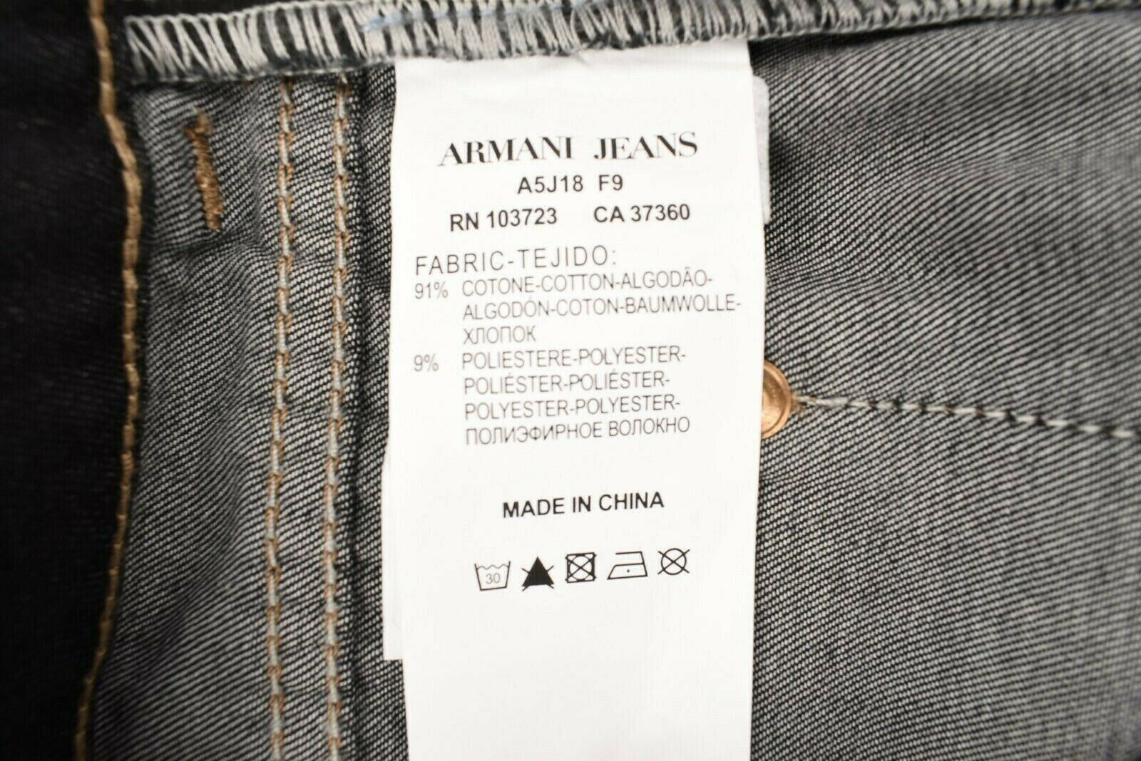 ARMANI JEANS Women's Slim Leg Pants / Lightweight Jeans, Black, size W27 Long