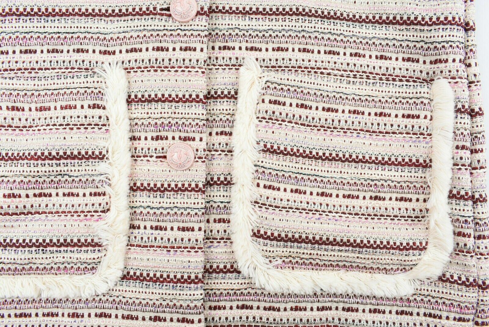 TRUSSARDI JEANS Women's Multicoloured 3/4 Sleeve Knit Coat, size UK 10